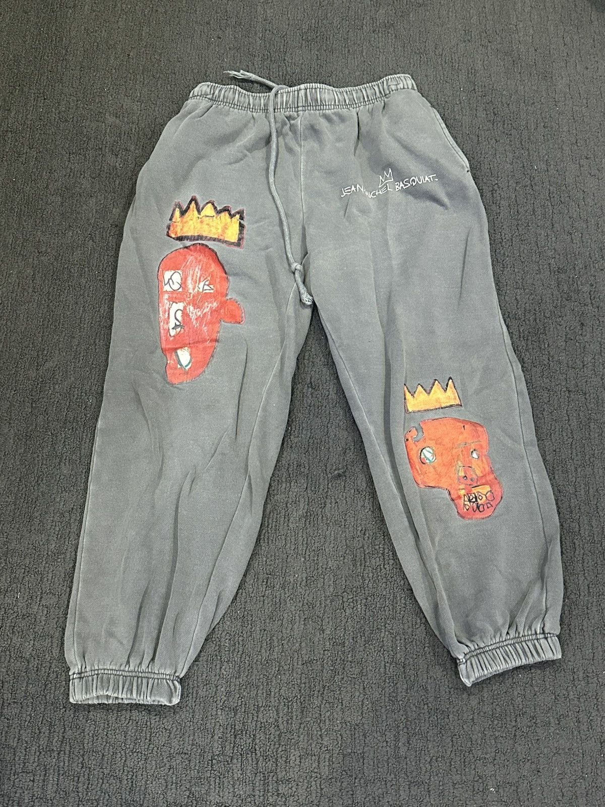 Jean-Michel Basquiat *VINTAGE* Jean-Michel Basquiat Gray Sweatpants/Joggers Size US 30 / EU 46 - 7 Thumbnail