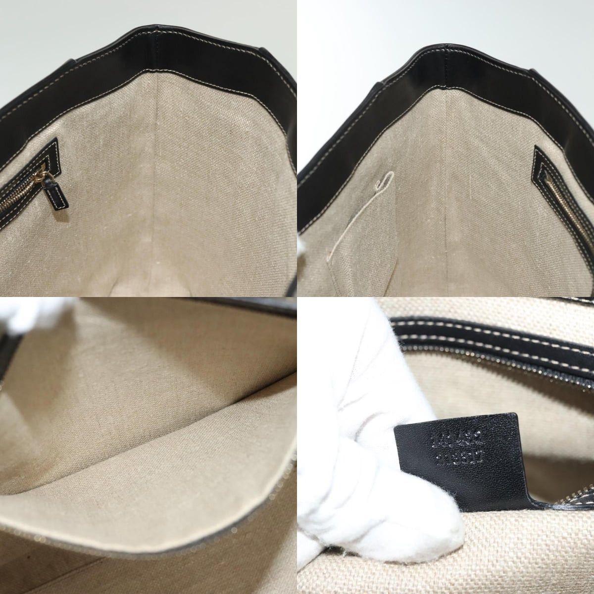 Gucci GUCCI Tote Bag Leather Gold Black Size ONE SIZE - 12 Thumbnail