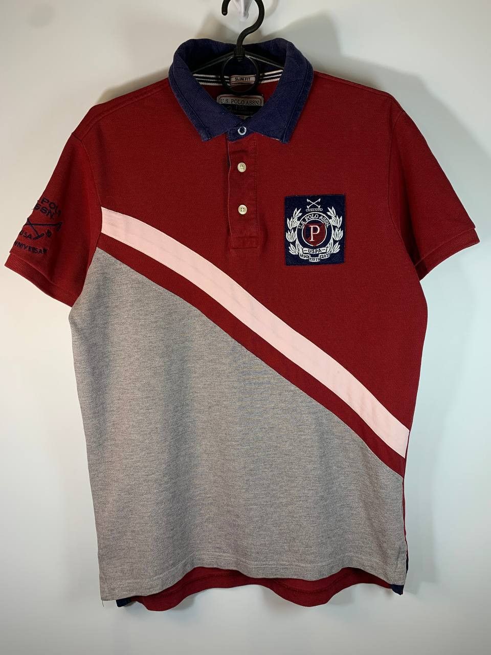 U.S. Polo Assn. × Vintage US POLO ASSN 125th Anniversary | Rugby Polo Shirt | Mens | Size US M / EU 48-50 / 2 - 1 Thumbnail