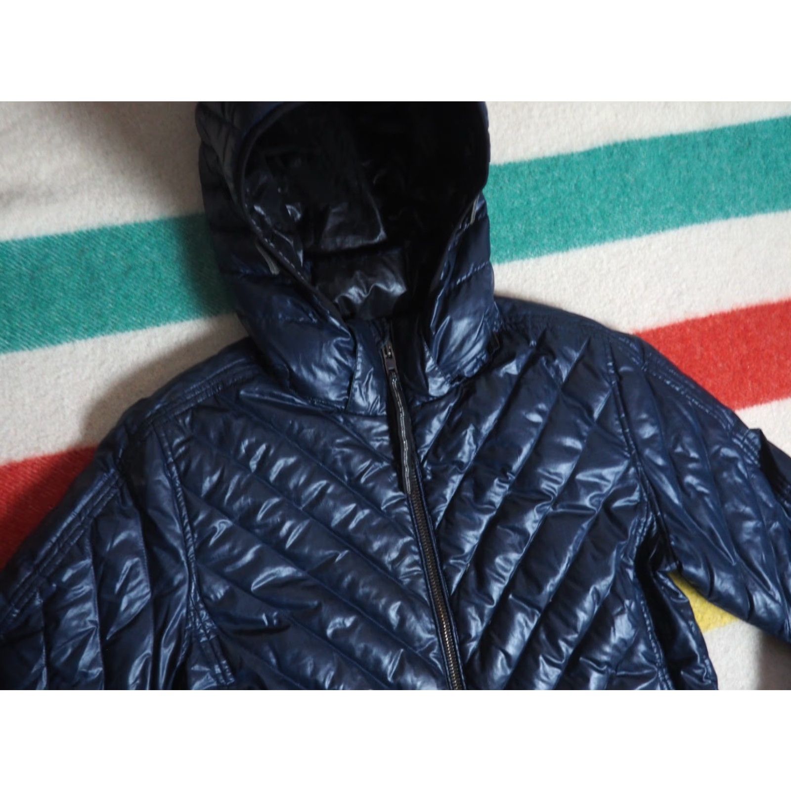 Rag & Bone rag & bone Dark Navy Blue Zip Goose Down Hooded Puffer Jacket Womens M Size M / US 6-8 / IT 42-44 - 2 Thumbnail
