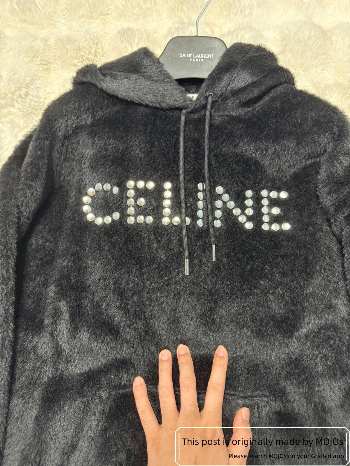 Celine Celine Rivet Logo Fur Hoodie Size US S / EU 44-46 / 1 - 9 Thumbnail