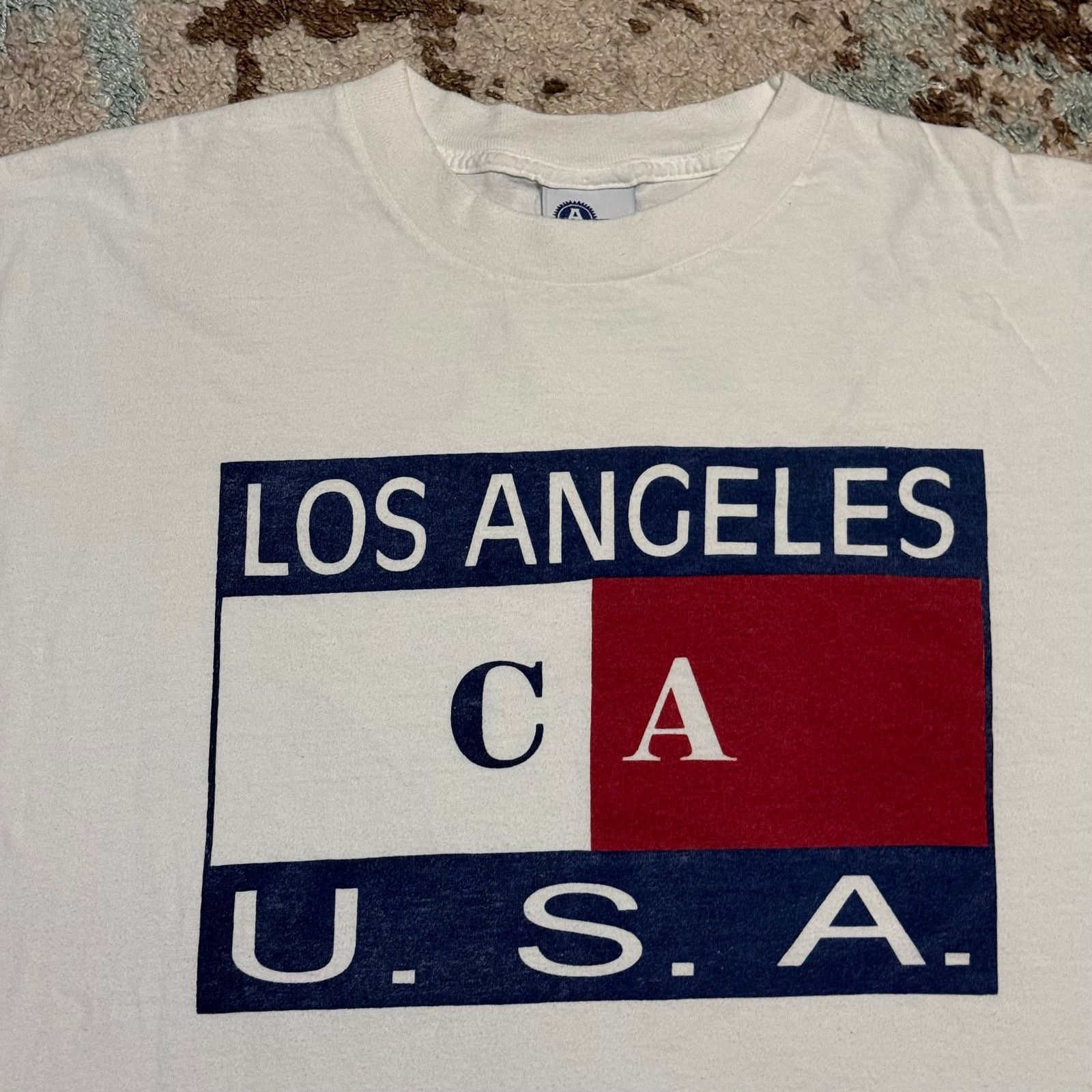 Tommy Hilfiger × Vintage Vintage Los Angeles CA Tommy Hilfiger Rip Shirt L/XL 90s Size US XL / EU 56 / 4 - 1 Thumbnail