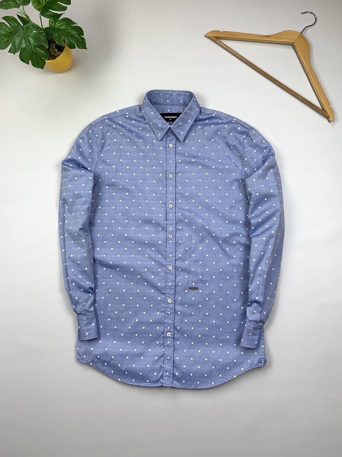 Dsquared2 Dsquared2 Polka Dot Long Sleeve Button Shirt Mens Size 46 M Size US M / EU 48-50 / 2 - 1 Thumbnail