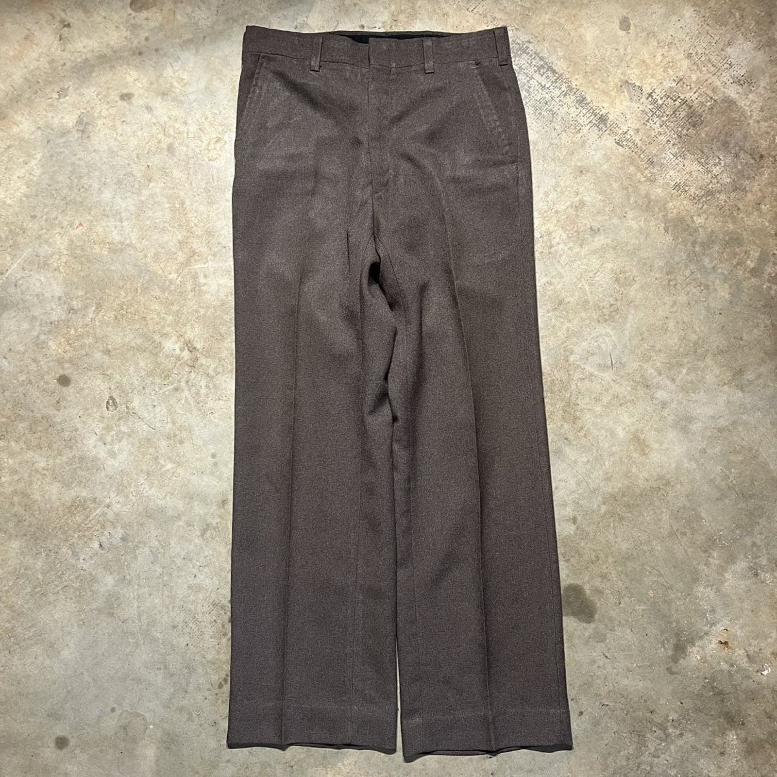 Vintage Vintage 70s Haggar Slacks Brown Talon Trousers 31x30 Size US 31 - 1 Thumbnail