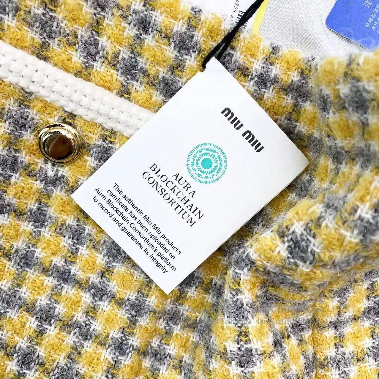 Miu Miu Miu Miu 23SS wool patch pocket plaid skirt| Size 24" / US 00 / IT 34 - 6 Thumbnail