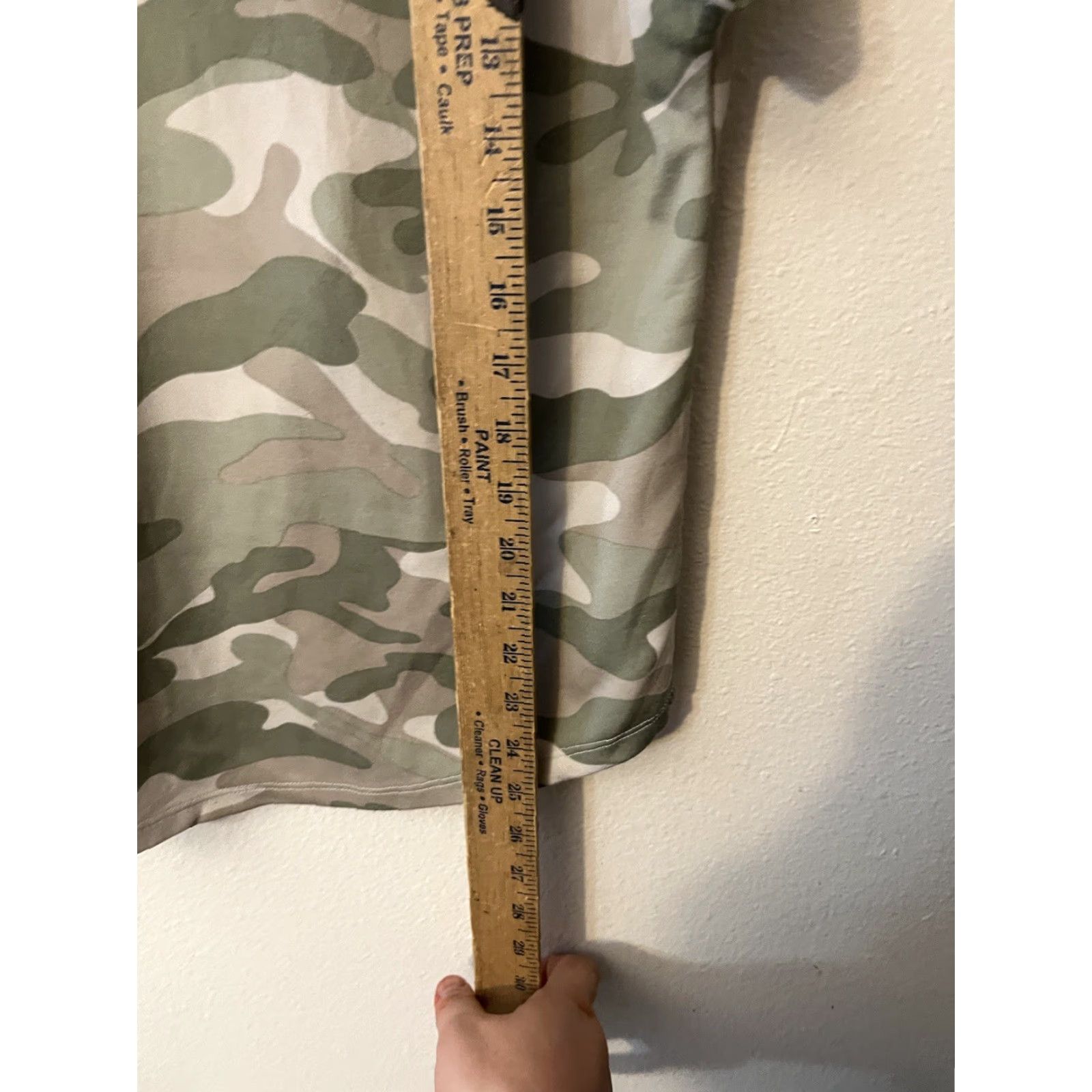 Vintage PHILOSOPHY Green Camo Modal Hooded Cap Sleeve Shirt Large Hoodie Womens Size L / US 10 / IT 46 - 4 Thumbnail