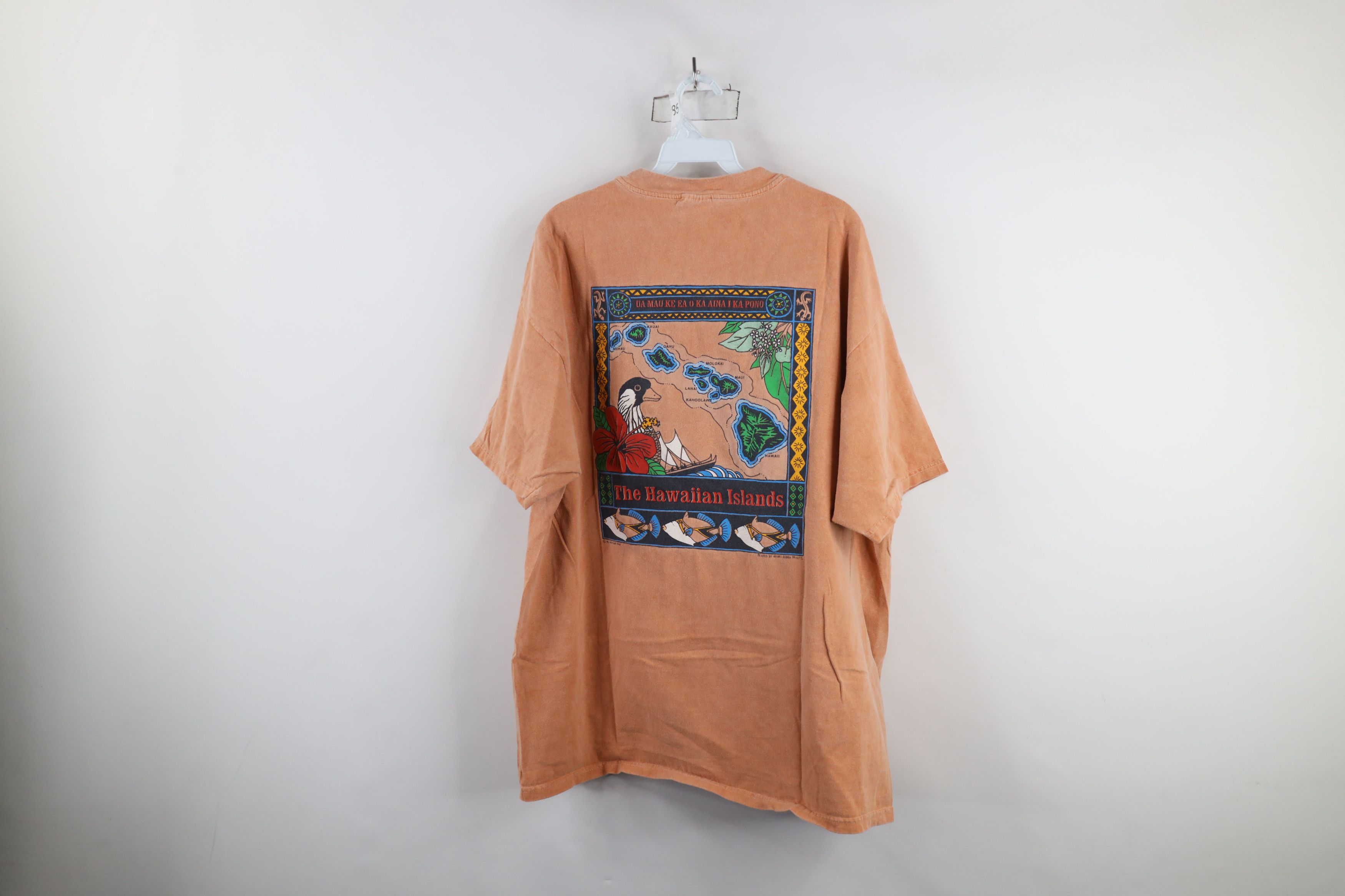 Vintage Vintage 90s Red Earth Clothing Hawaii Stonewash T-Shirt Size US XXL / EU 58 / 5 - 11 Thumbnail
