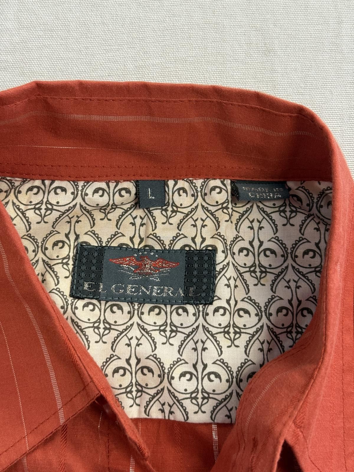 Designer El General Pin Stripe Button Up Angel Wings Vaquero Tee - L Size US L / EU 52-54 / 3 - 3 Thumbnail
