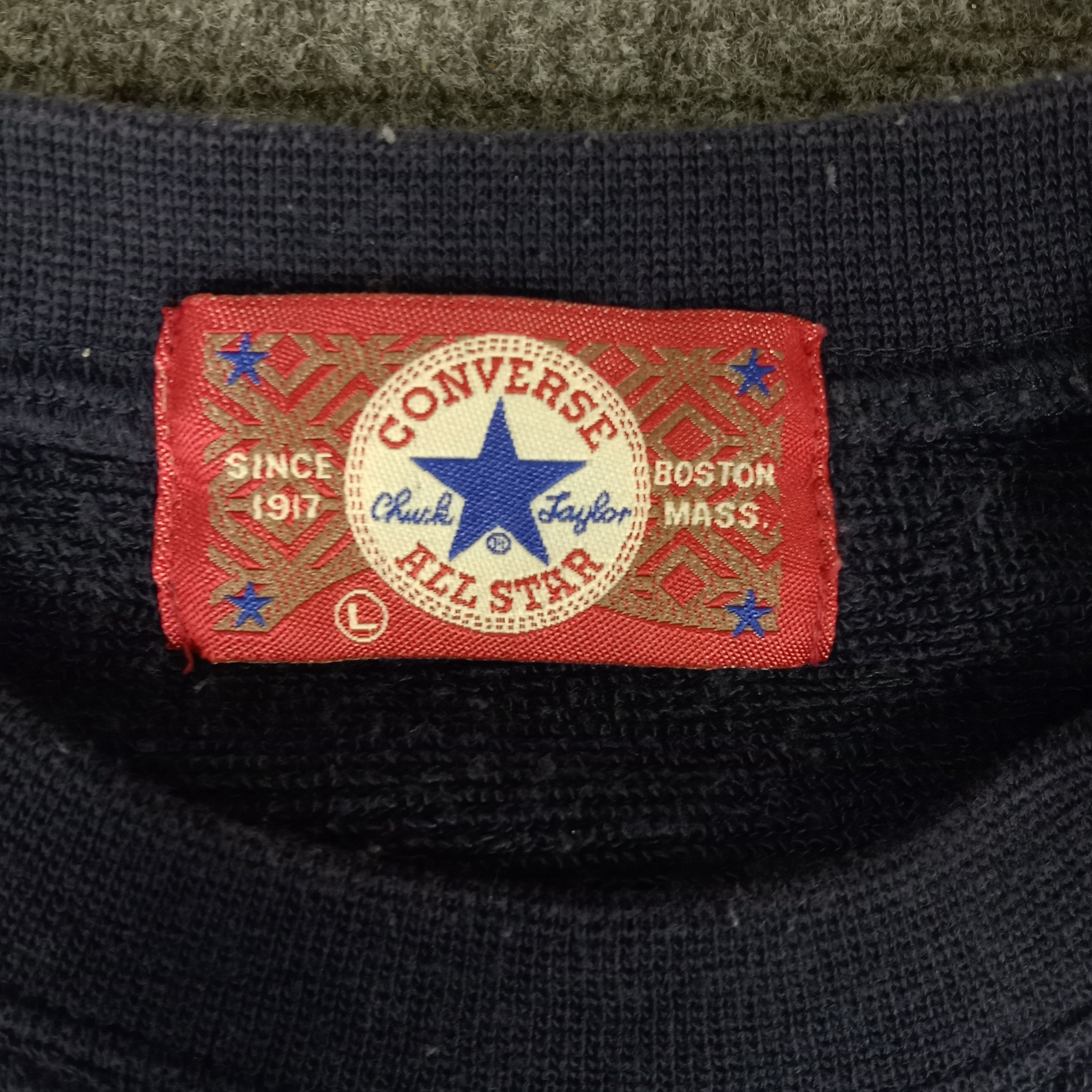 Converse × Vintage Converse Boston Mass U.S.A. Spellout Sweatshirt Size US L / EU 52-54 / 3 - 3 Thumbnail