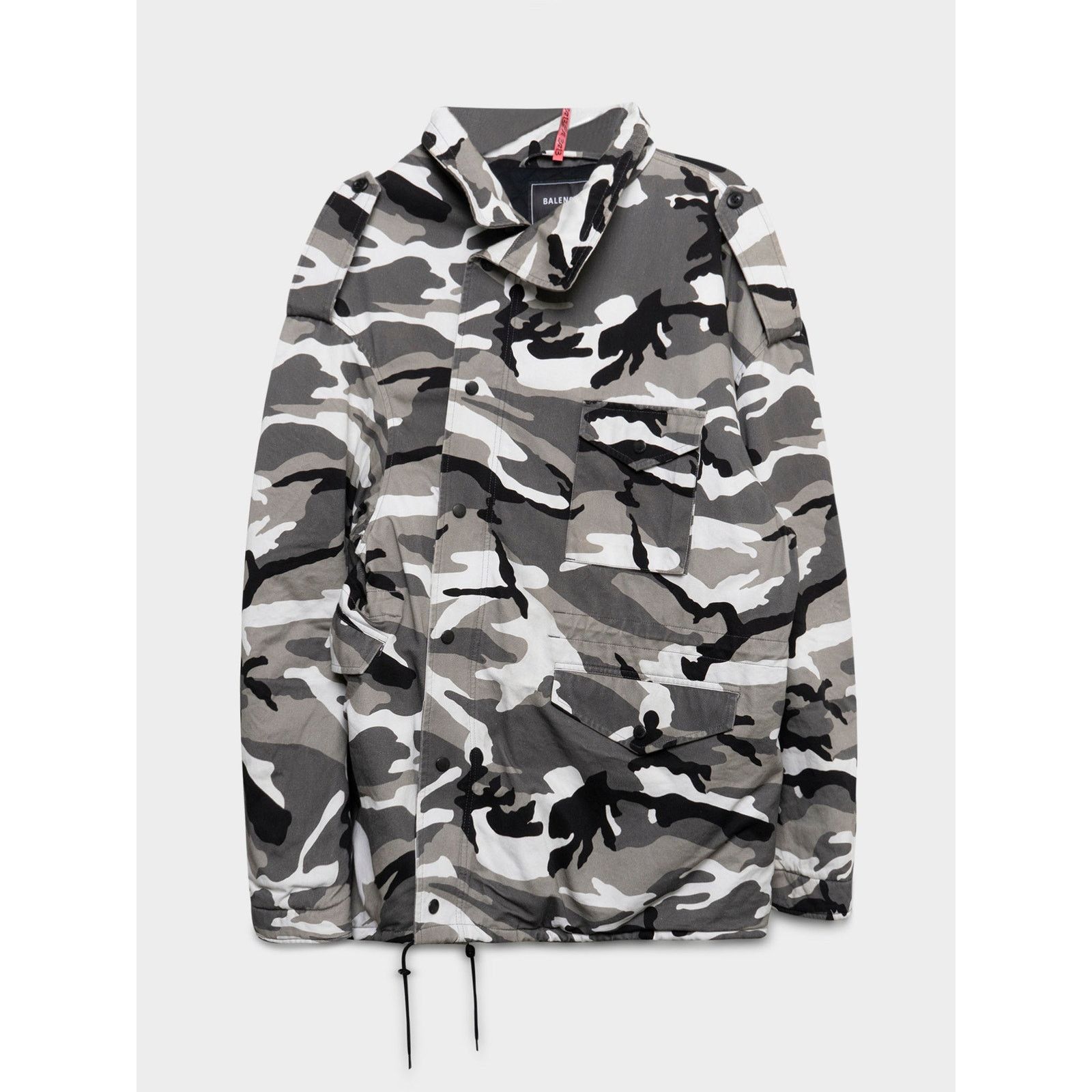 Balenciaga YE24 Snow Camo Off-Shoulder Jacket Size US L / EU 52-54 / 3 - 1 Thumbnail