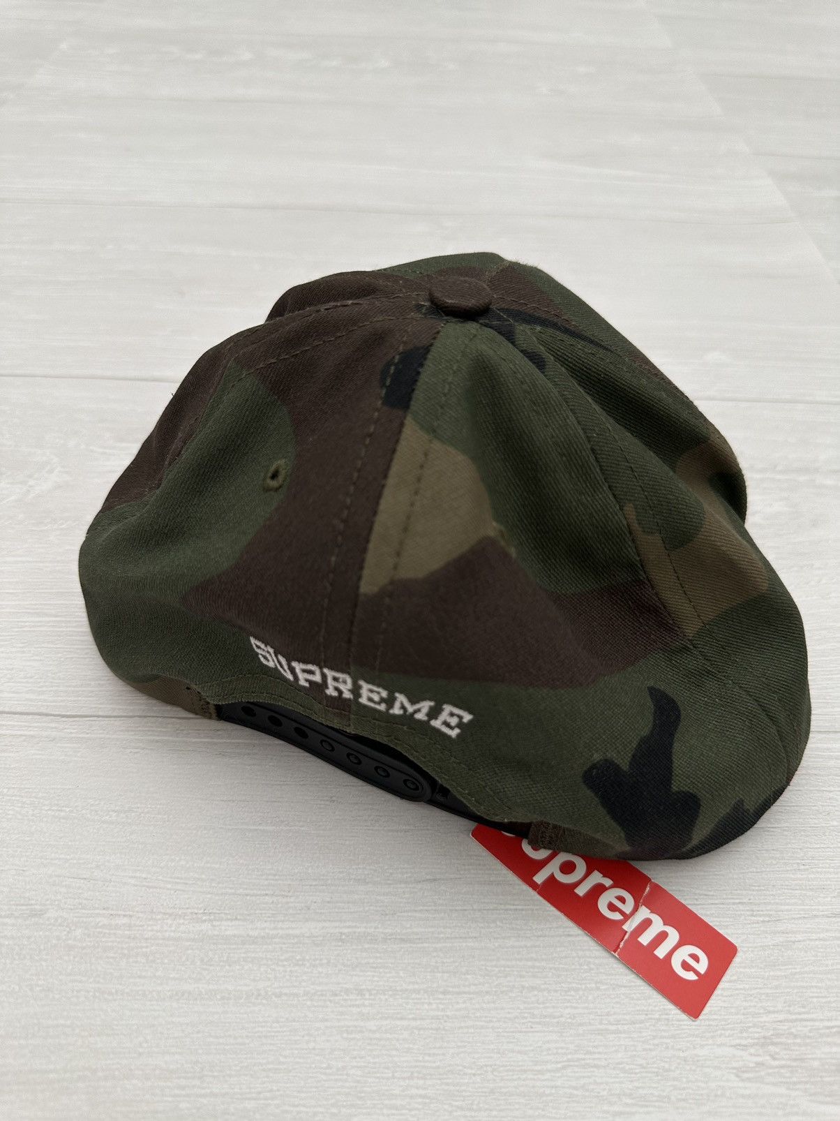 Supreme Supreme Studded Script Logo 5-Panel Cap Navy Camo FW 17 Size ONE SIZE - 2 Thumbnail