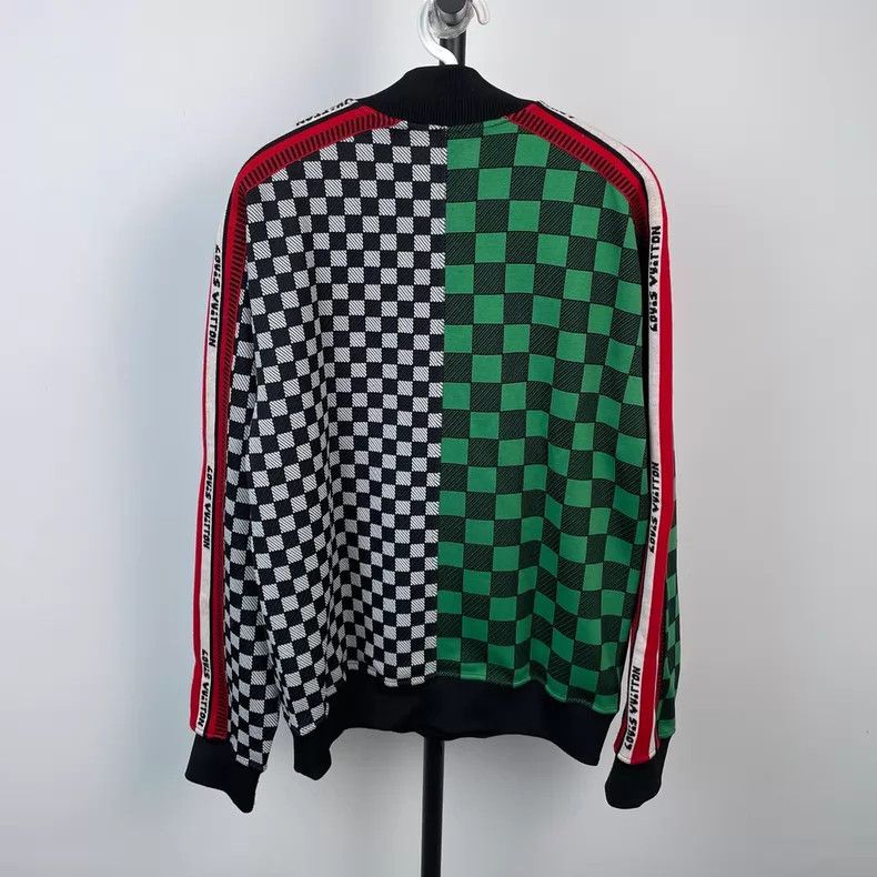 Louis Vuitton Louis Vuitton Grey-green checkerboard paneled jacket Size US M / EU 48-50 / 2 - 2 Thumbnail