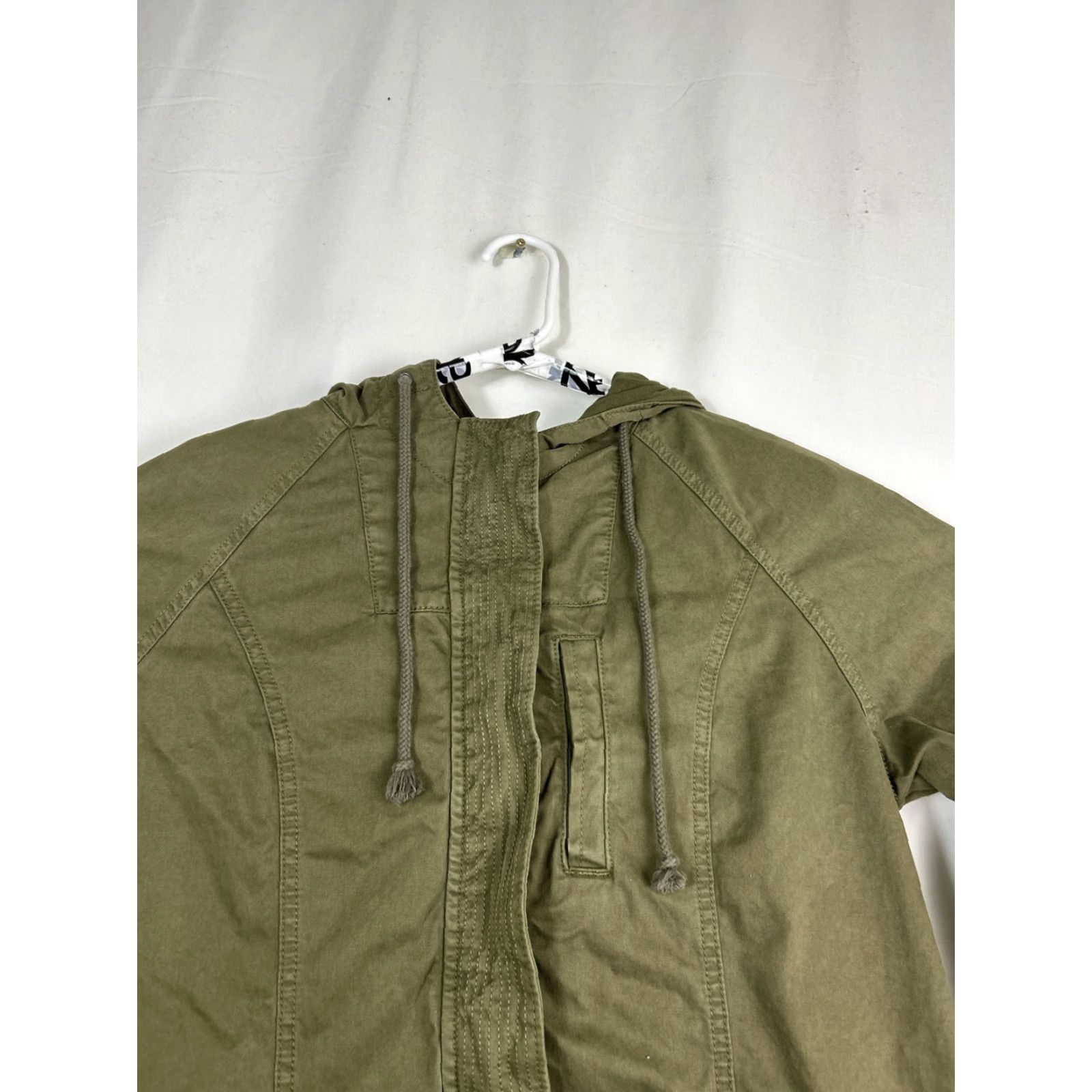 American Eagle Outfitters American Eagle Jacket Women Medium Army Green Full Zip Field Pockets Military Womens Size M / US 6-8 / IT 42-44 - 4 Thumbnail