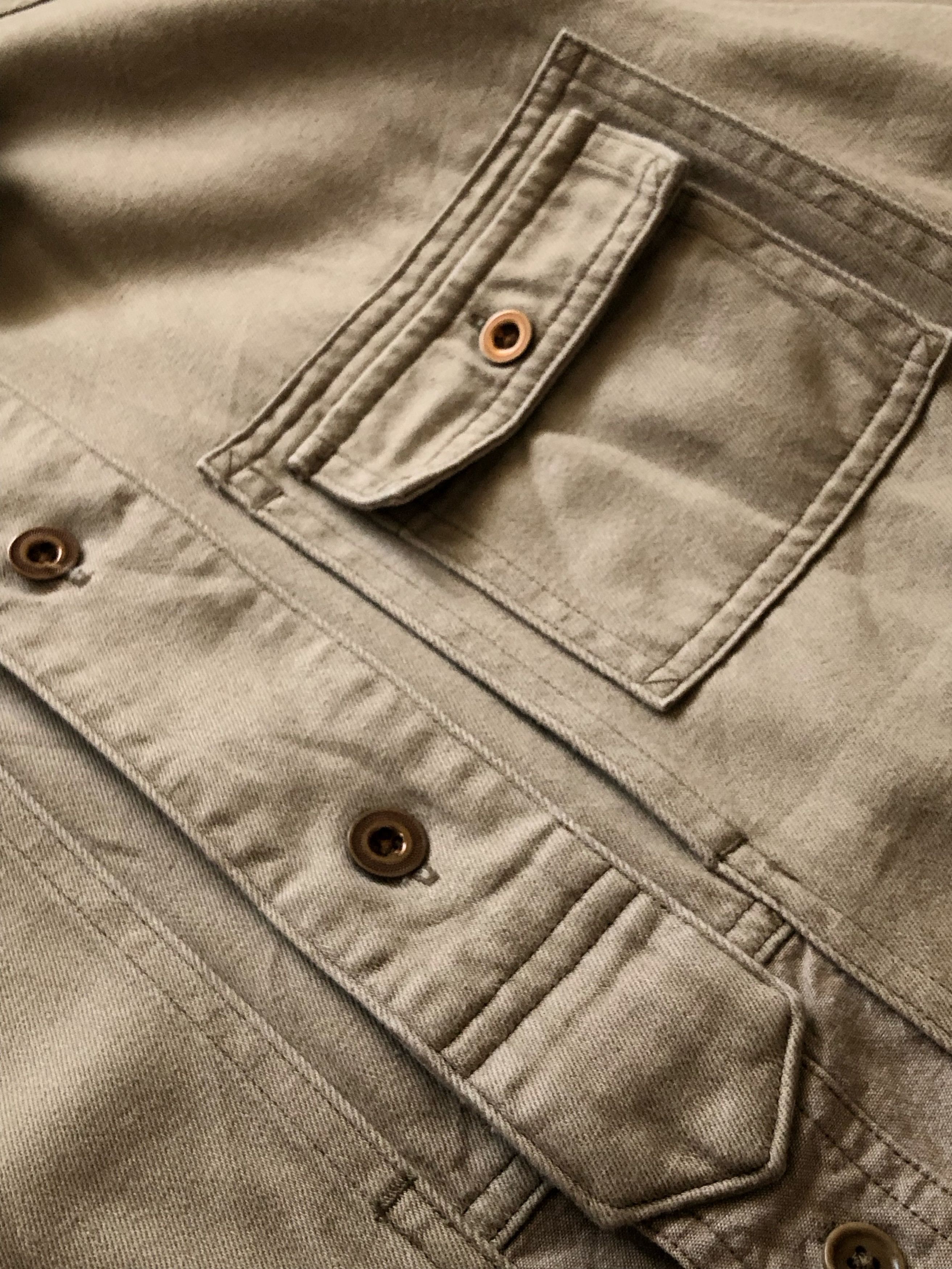 Nigel Cabourn RARE🔥SS20 UTILITY SHIRT JACKET DENIM KHAKI SIZE 44 Size US S / EU 44-46 / 1 - 13 Thumbnail