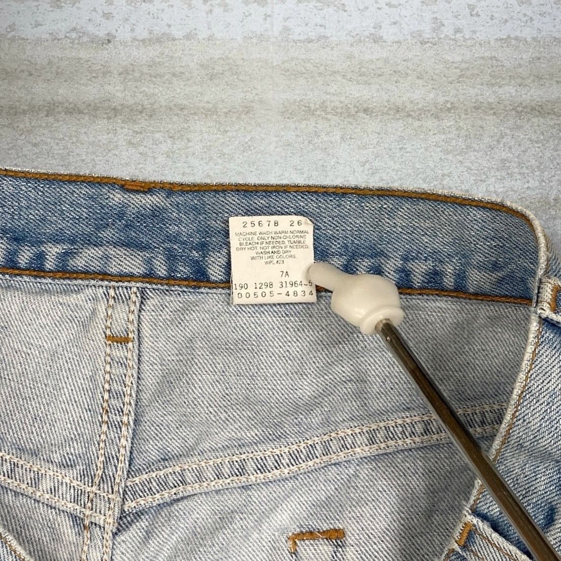 Levi's Vintage 90s Levis Jeans 36x30 Regular Straight Light Wash Size US 36 / EU 52 - 5 Thumbnail