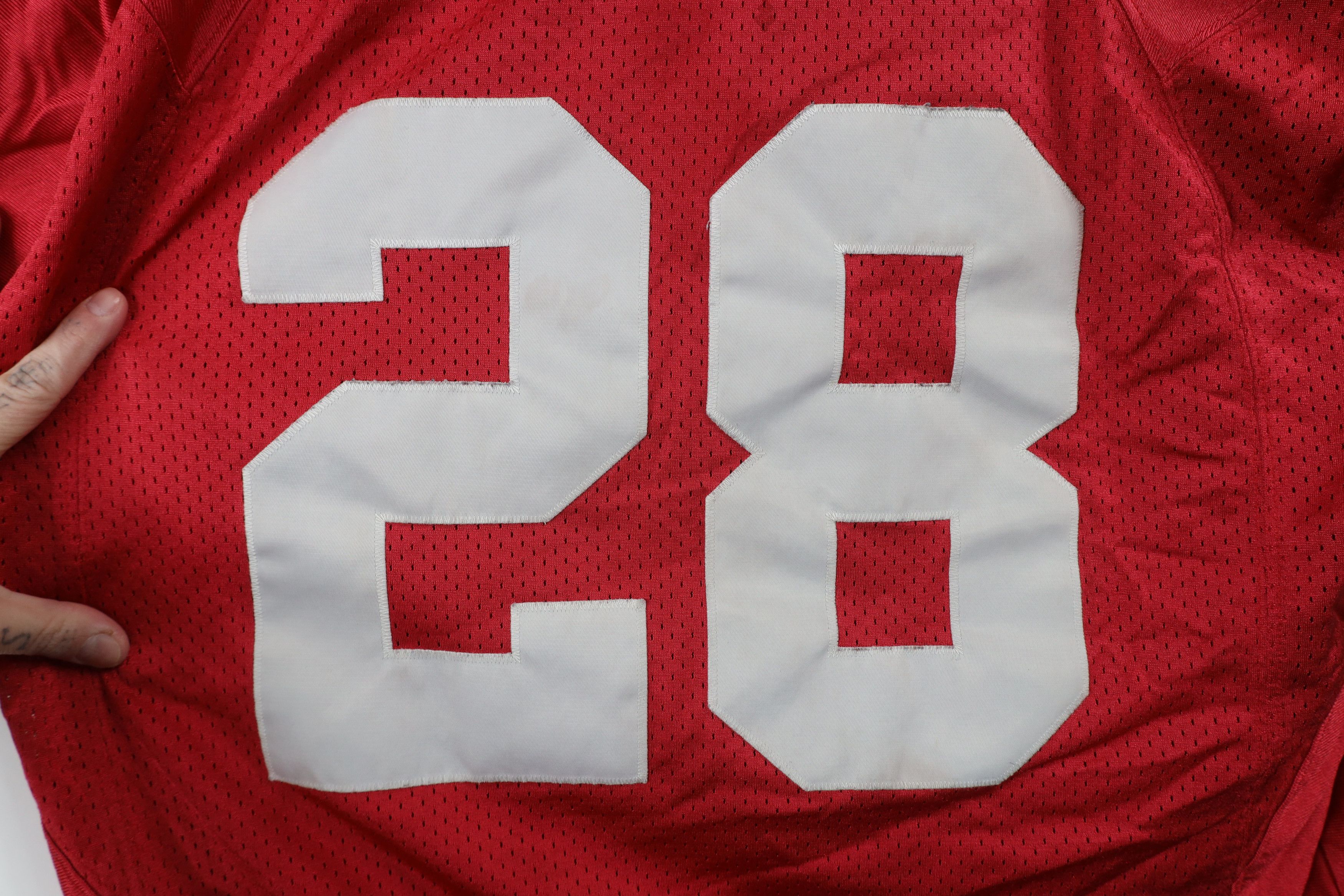 Nike × Vintage Vintage Nike Ohio State University Football Jersey Red #28 Size US L / EU 52-54 / 3 - 4 Thumbnail