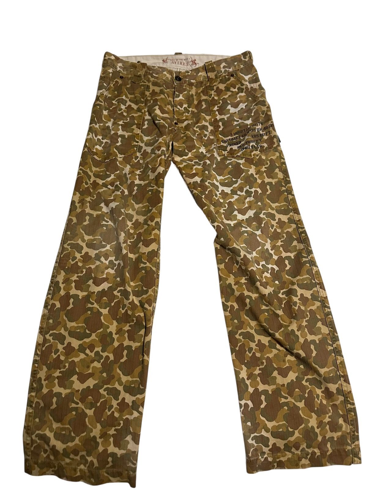 Avirex Camo straight leg denim Size US 32 / EU 48 - 1 Thumbnail