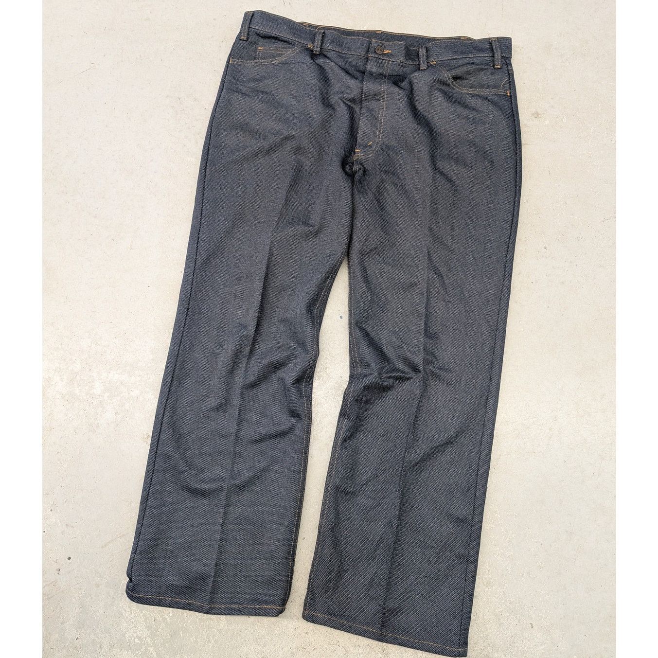 Levi's × Vintage Vintage 70s Levis 520 Orange Tab Talon Zipper pleated pants Size US 40 / EU 56 - 3 Thumbnail