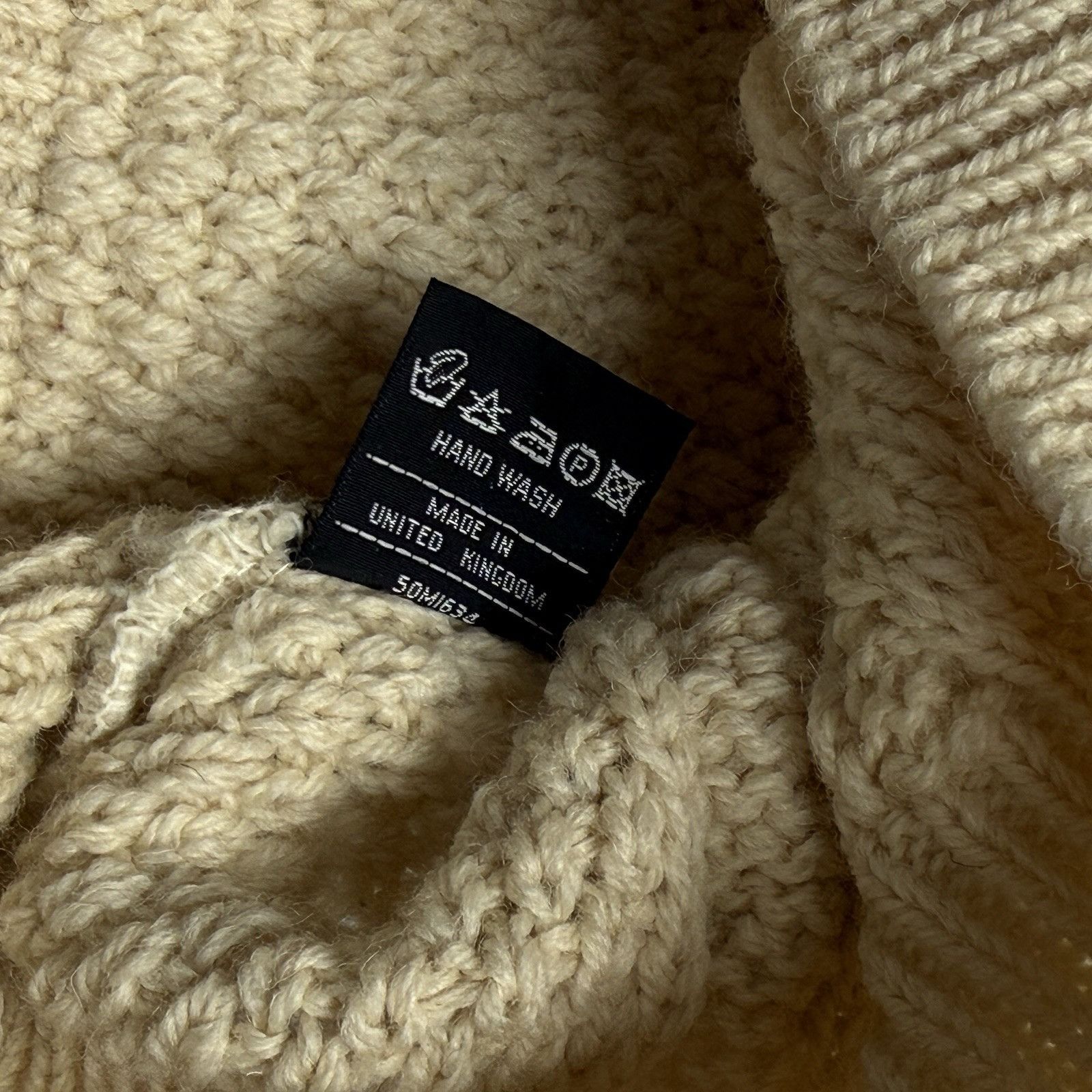 Vintage Moffat Woolens Irish Fisherman Cable Knit Sweater L Cream Size US L / EU 52-54 / 3 - 10 Thumbnail