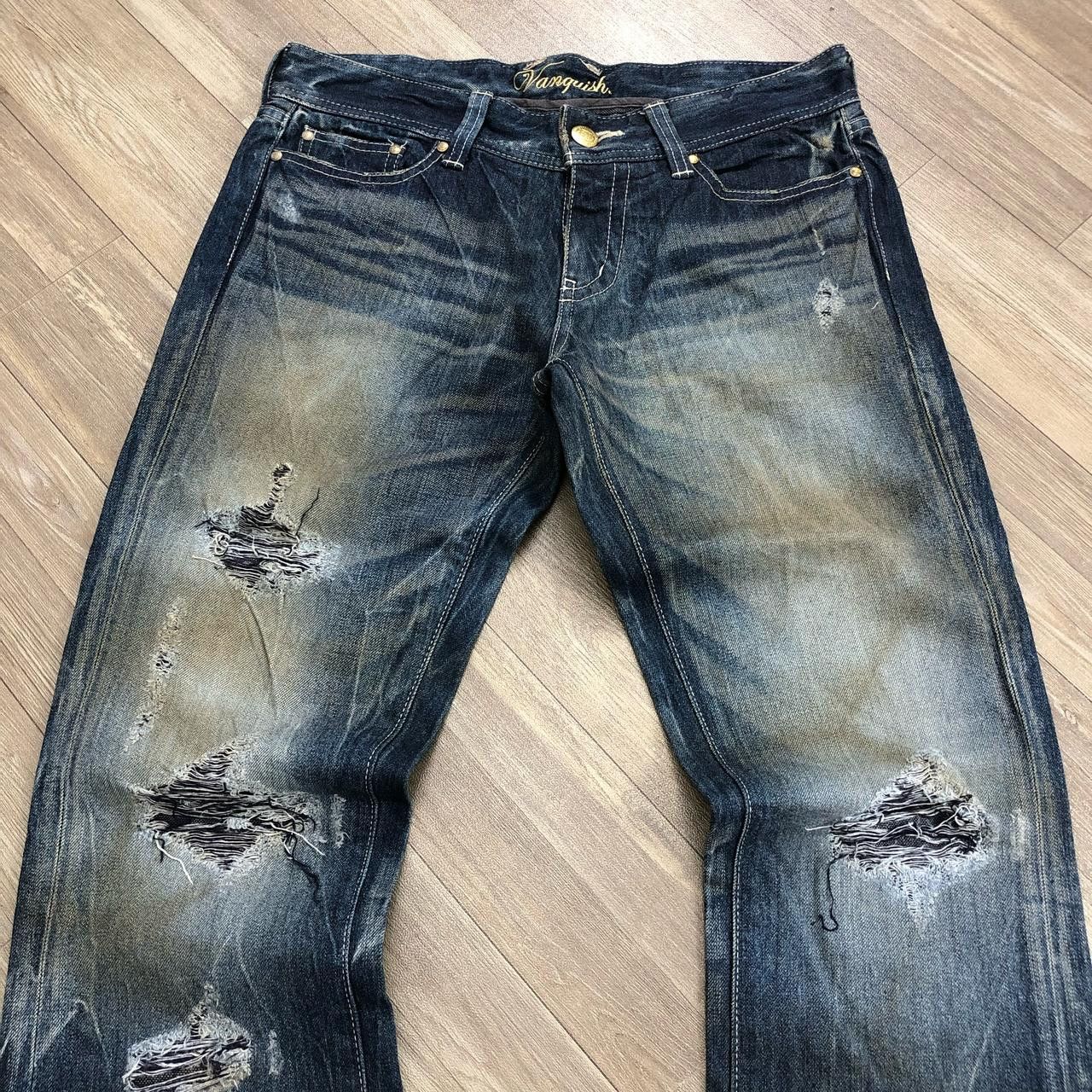If Six Was Nine × Vanquish Vanquish Distressed Flared Denim Size US 31 - 4 Thumbnail