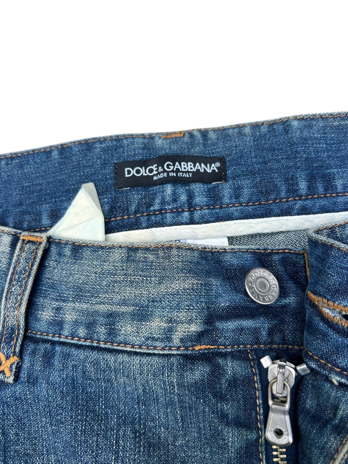 Dolce & Gabbana Vintage 00s Dolce & Gabbana Dirty Mud Distressed Denim Jeans Size US 34 / EU 50 - 5 Thumbnail