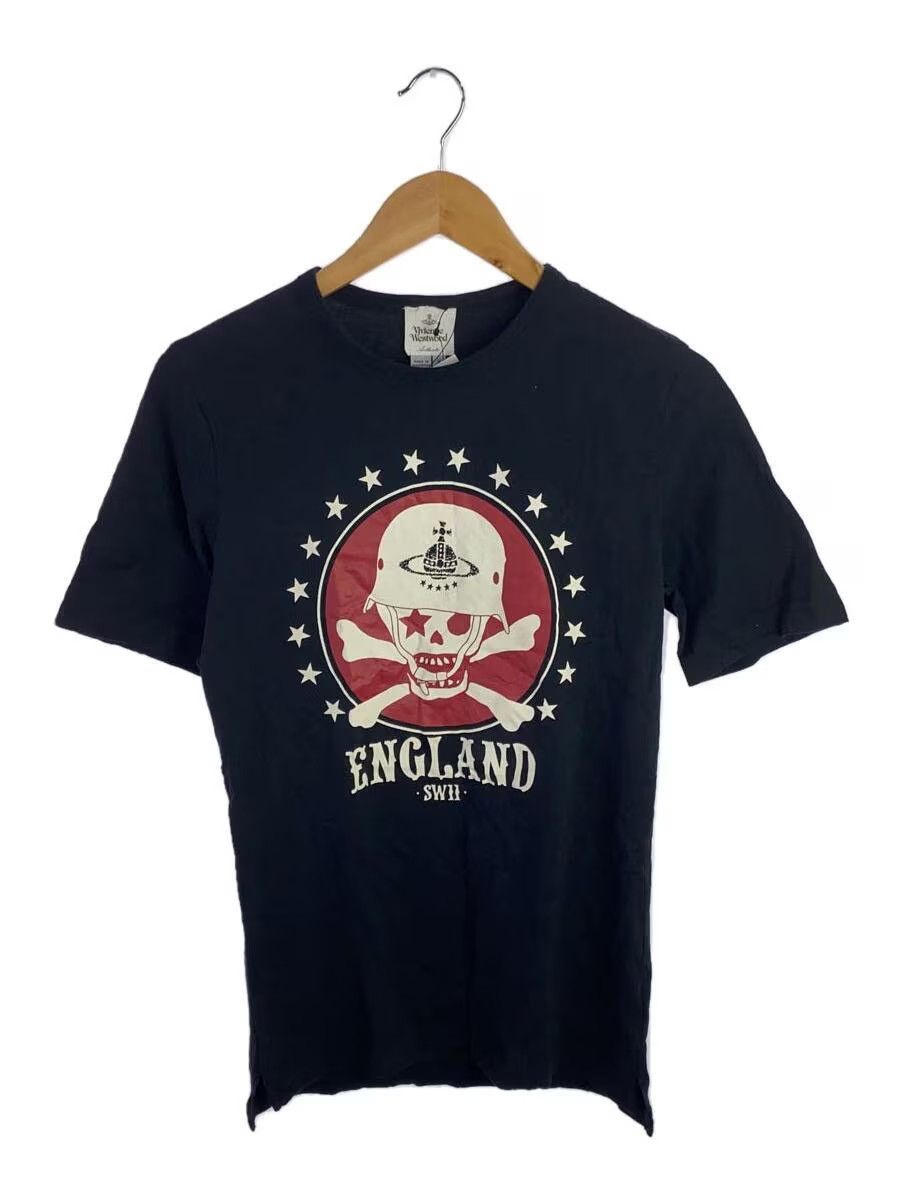 image of Vivienne Westwood England Skull Orb Tee in Black, Men's (Size Small)