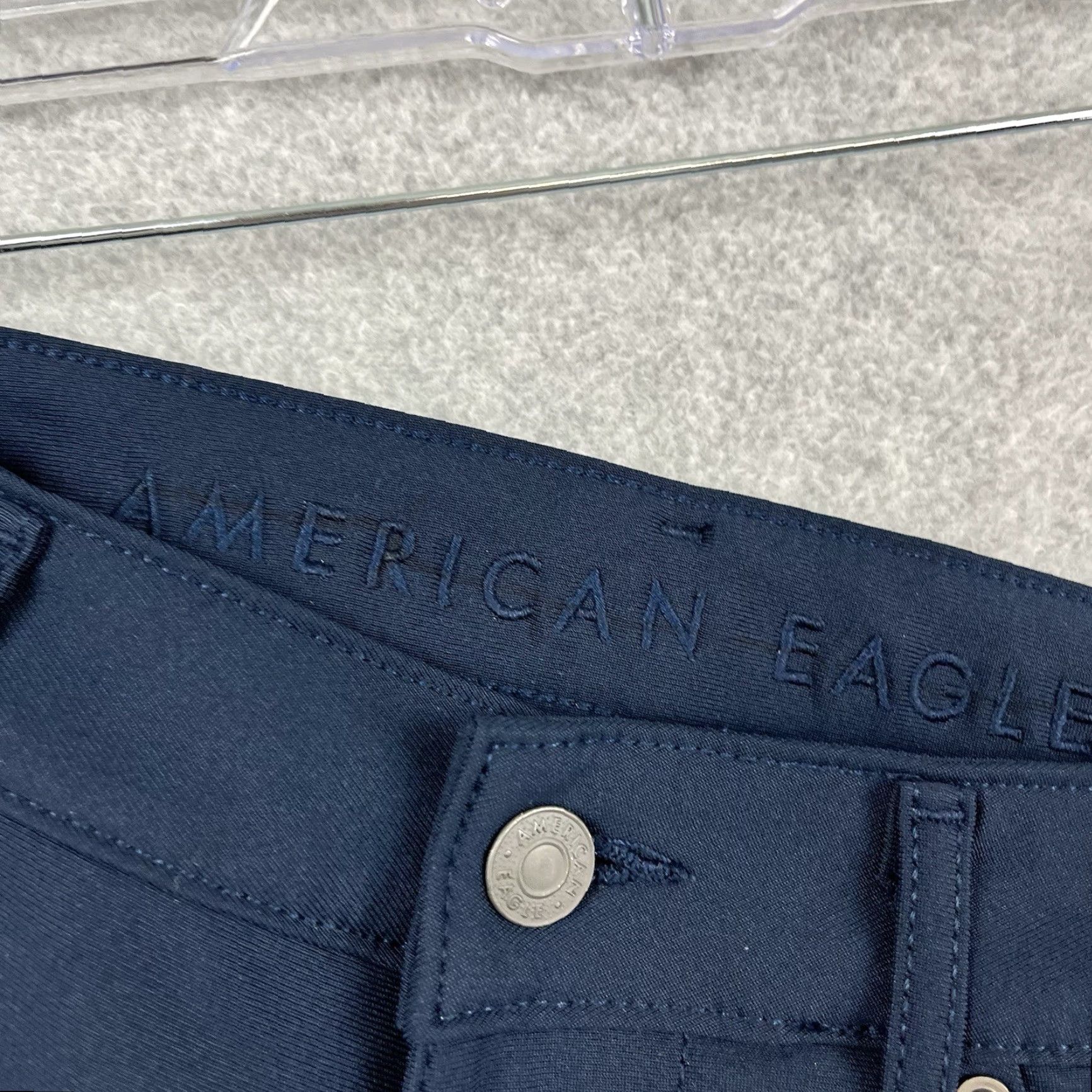 American Eagle Outfitters American Eagle Flex Men 33x30 Navy Atheltic Stretch Chino Pants Golf Work Size US 33 - 7 Thumbnail