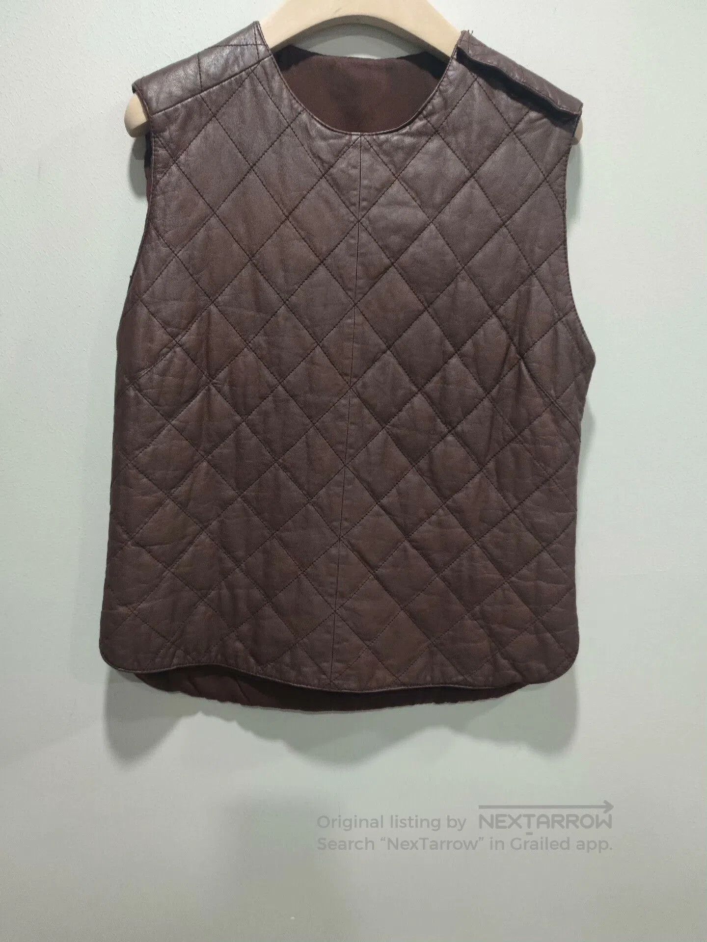 Brunello Cucinelli Brunello Cucinelli Brown Leather Vest. Size US L / EU 52-54 / 3 - 1 Thumbnail