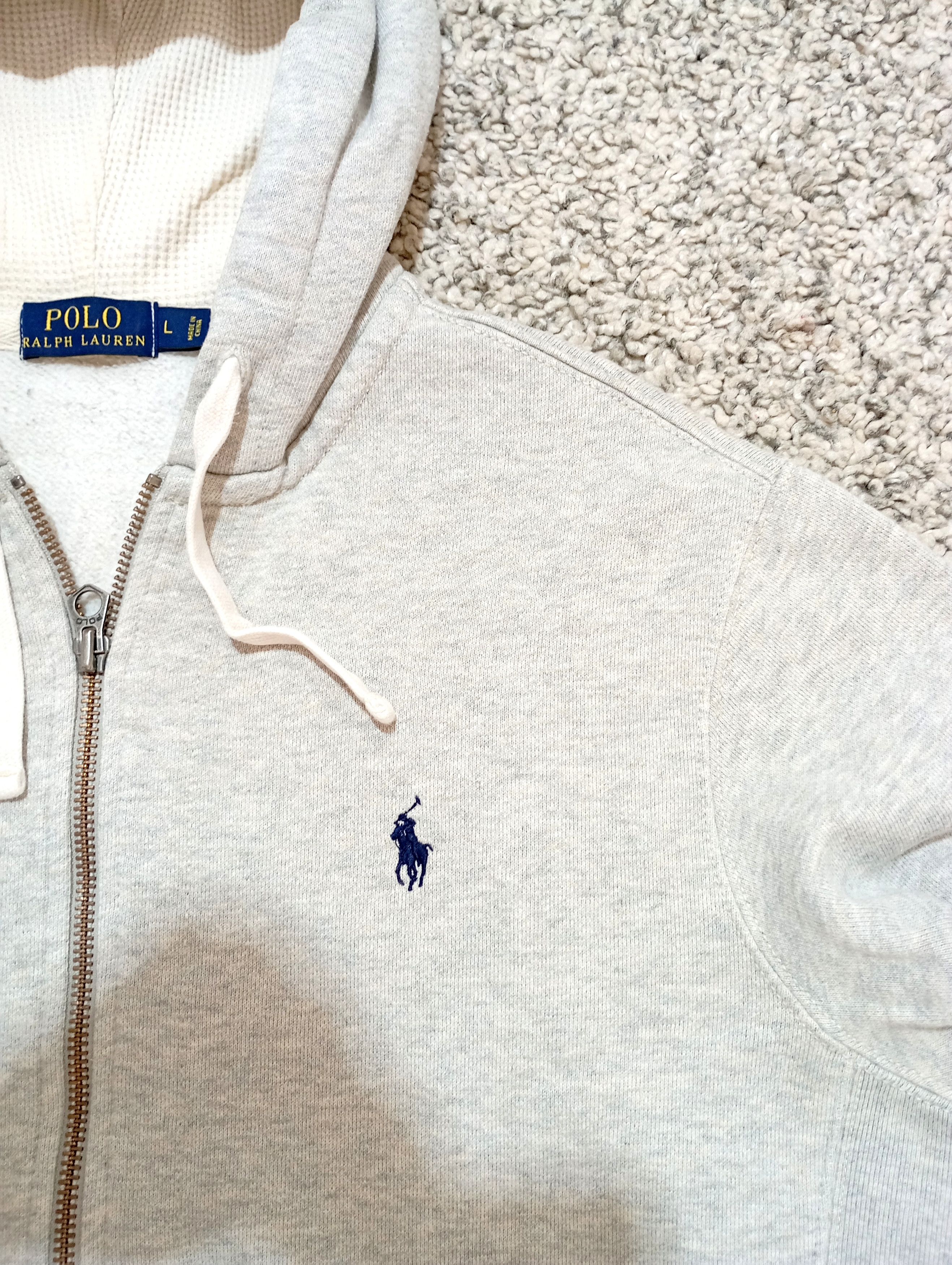 Polo Ralph Lauren Polo Ralph Lauren Grey Zip Up Hoodie Size US L / EU 52-54 / 3 - 3 Thumbnail
