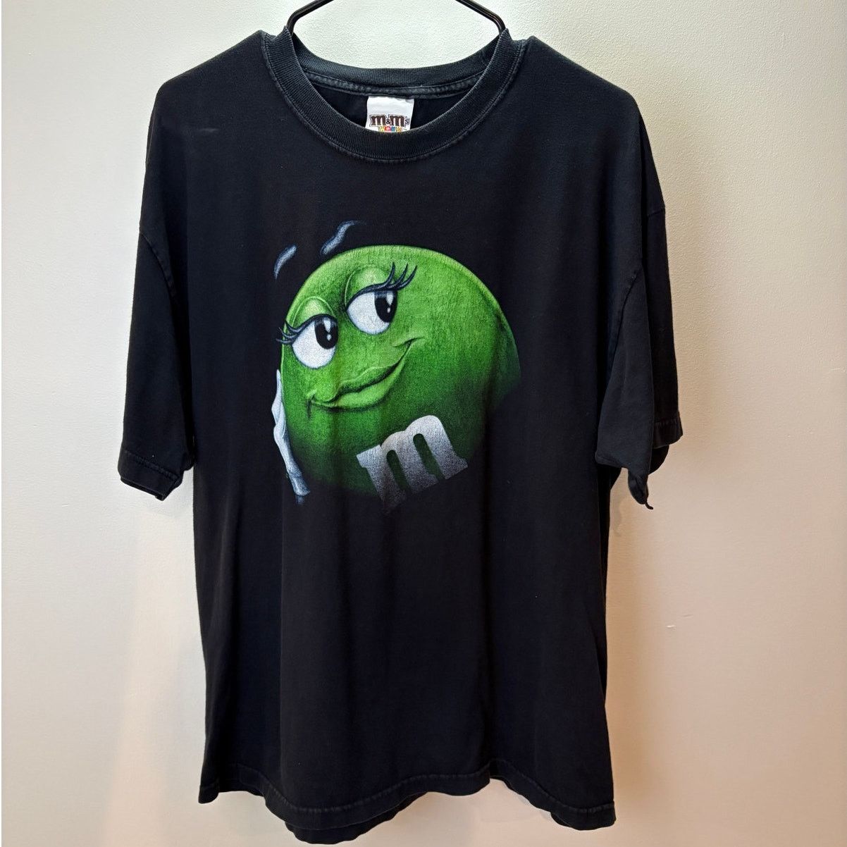 Vintage Green M&M's World Snack Tee Black Vintage 90s - Boxy L/XL Size US XL / EU 56 / 4 - 1 Thumbnail