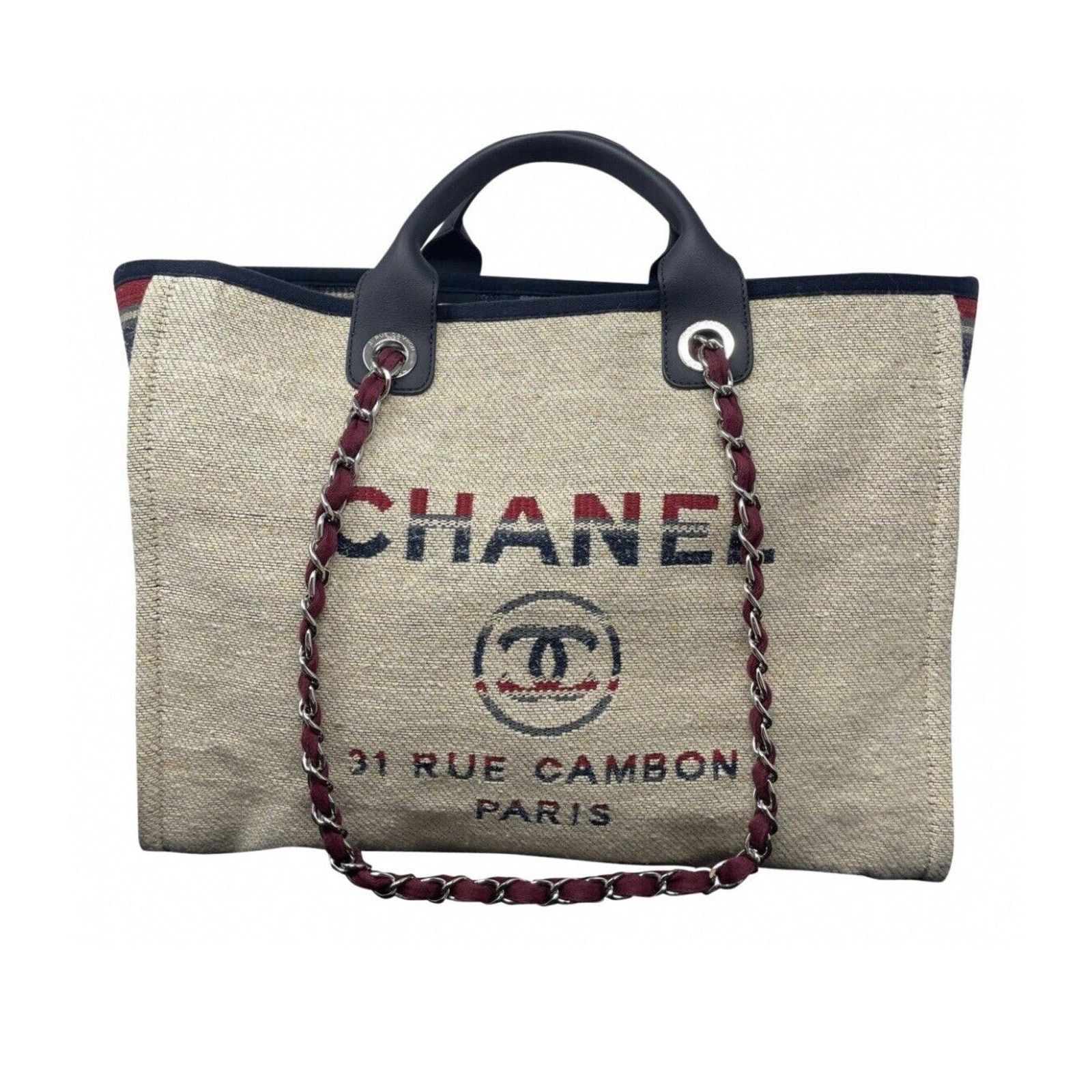 Chanel Authentic Chanel Deauville Tote Large Shopping Bag Size ONE SIZE - 10 Thumbnail
