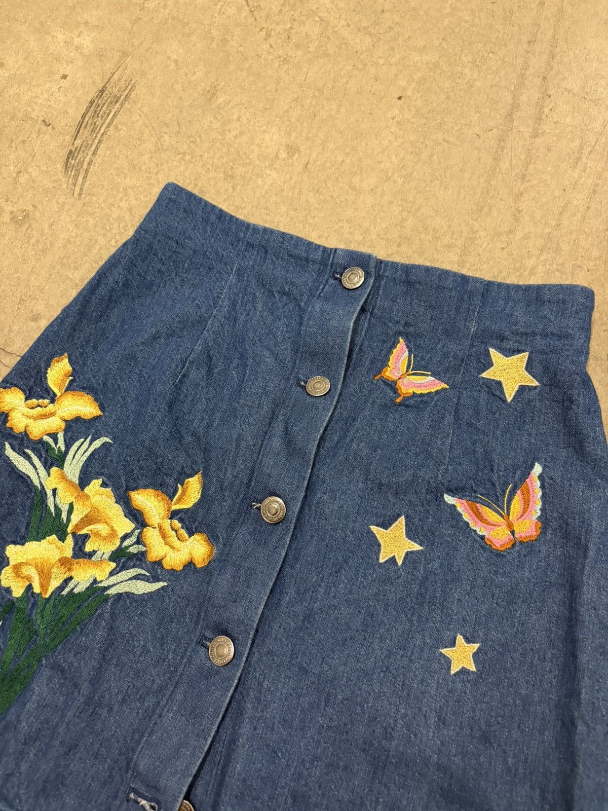 Anna Sui Anna Sui x Kansai Yamaoto vintage demin high rise skirt Size 22" - 4 Thumbnail