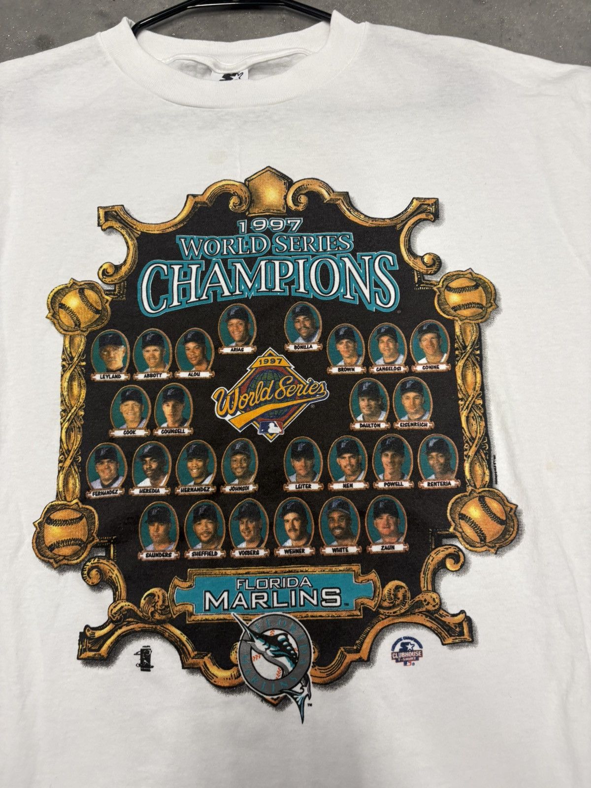 Starter × Vintage 1997 Miami Marlins championship t shirt Size US XL / EU 56 / 4 - 2 Thumbnail