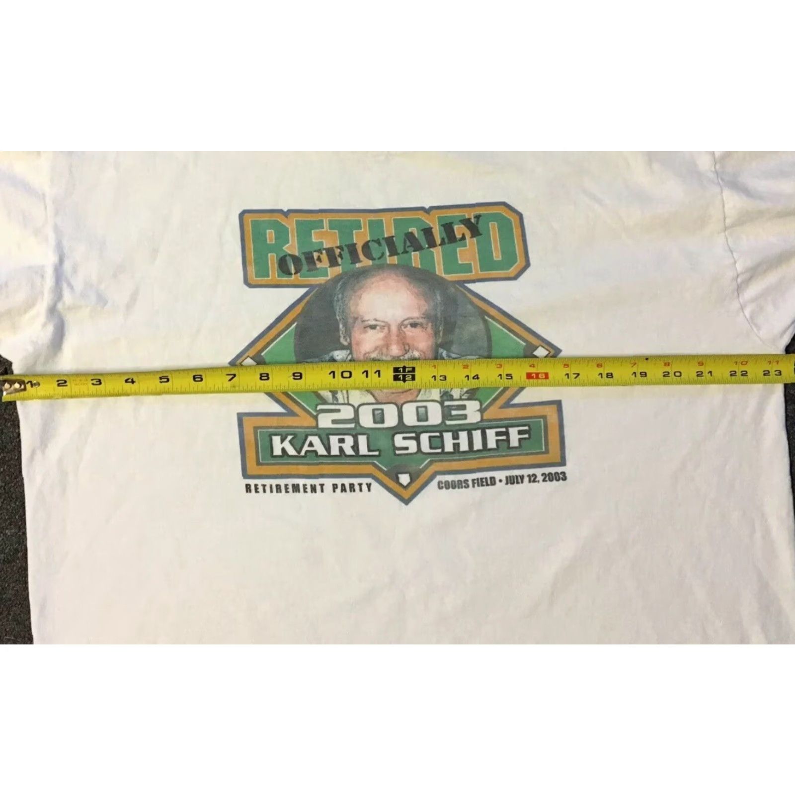 Fruit Of The Loom VINTAGE Karl Schiff Officially Retired Shirt XL Dad Funny Joke Birthday Humor 90s T-Shirt Size US XL / EU 56 / 4 - 6 Thumbnail