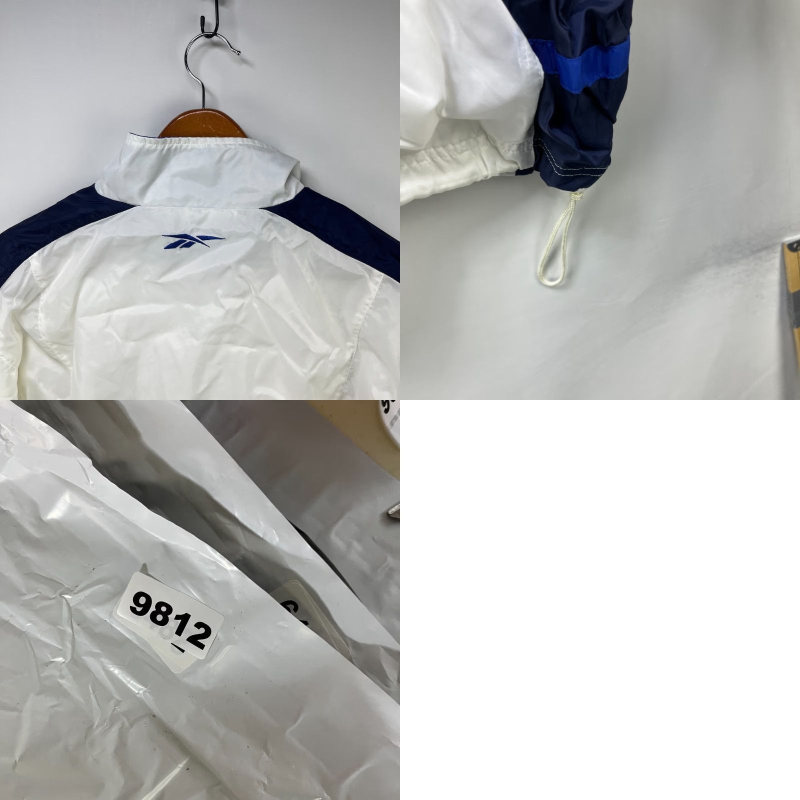 Reebok VINTAGE Reebok Windbreaker Jacket Womens L 90s Hooded Windbreaker White Nylon Fleece Lightweight Regular Fit Women Size L / US 10 / IT 46 - 8 Thumbnail