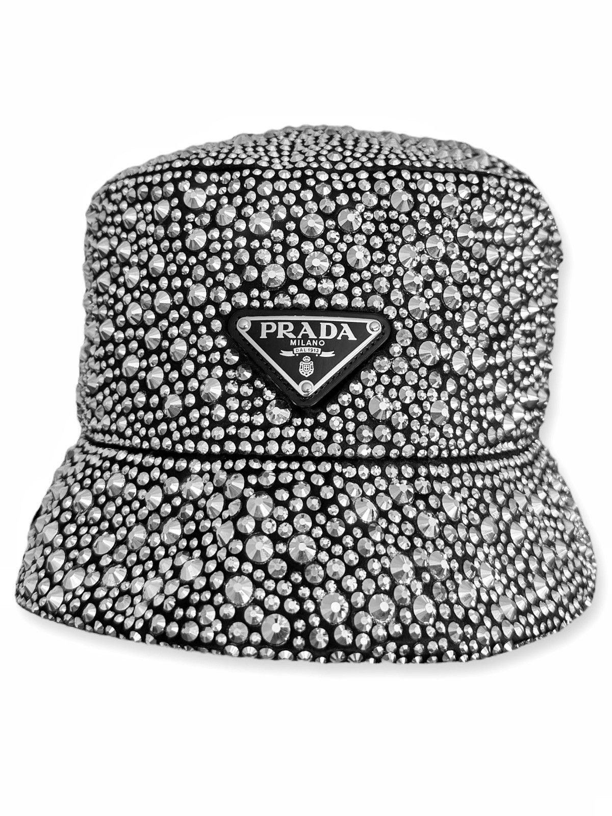 Prada $2,650 FIRE Crystal Stud Silk Bucket Hat Size ONE SIZE - 1 Thumbnail