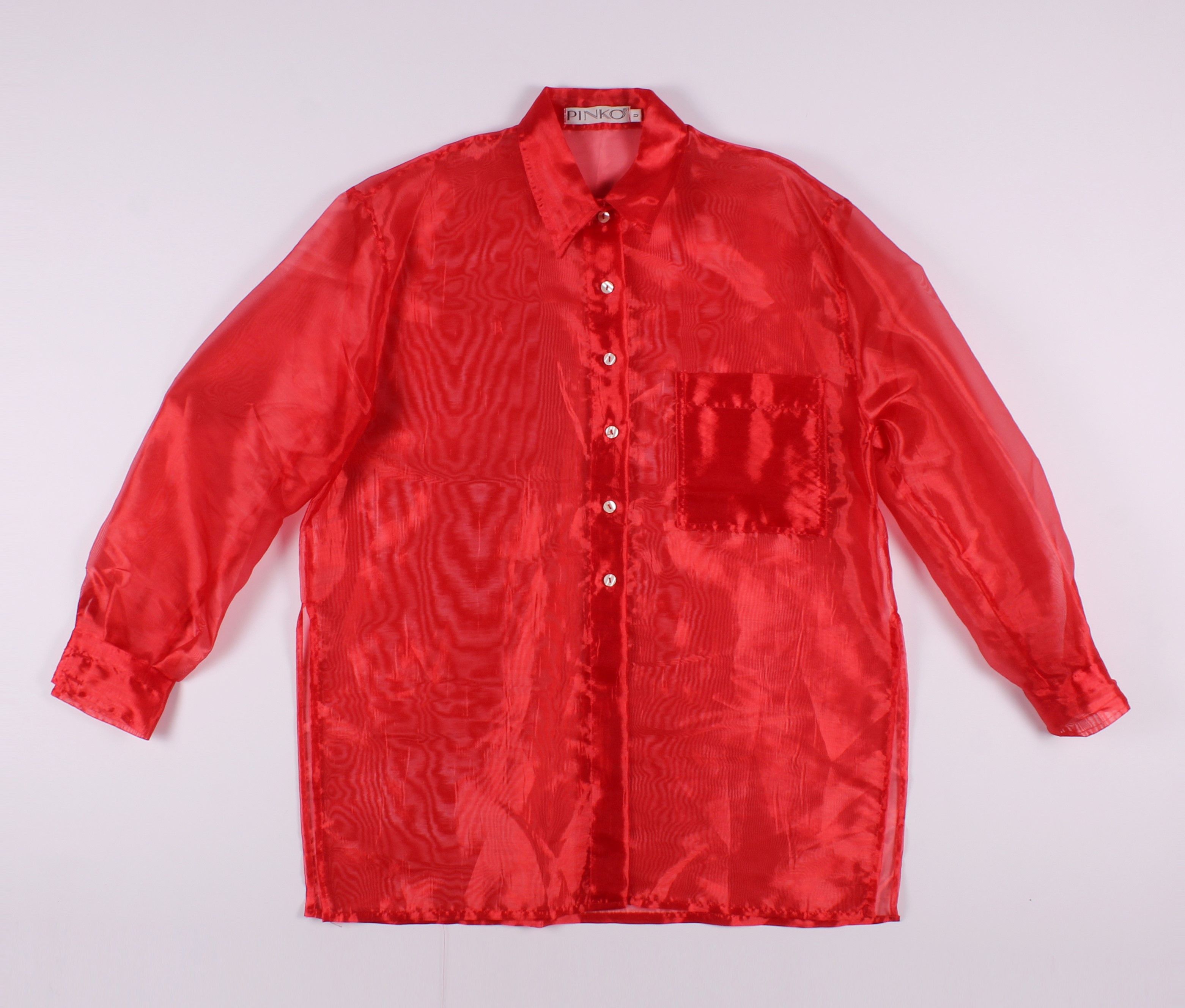 Pinko × Vintage Vintage Pinko Oversized Mesh Shirt Size ONE SIZE - 1 Thumbnail