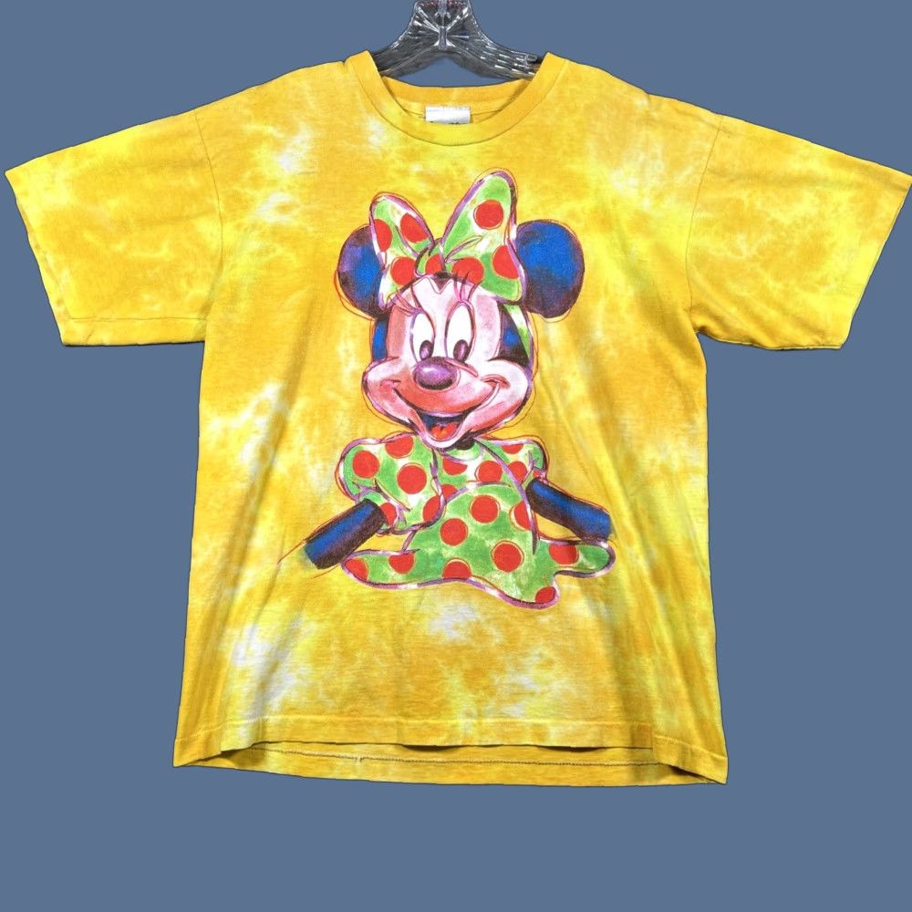 Disney VINTAGE Minnie Mouse Disney World Tie Dye Shirt L Single Stitch Made in USA Size US L / EU 52-54 / 3 - 1 Thumbnail