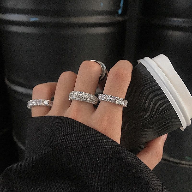 Jewelry Retro Jewelry Rings Open Size Chrome Ring (Size 7-13) Size ONE SIZE - 2 Thumbnail