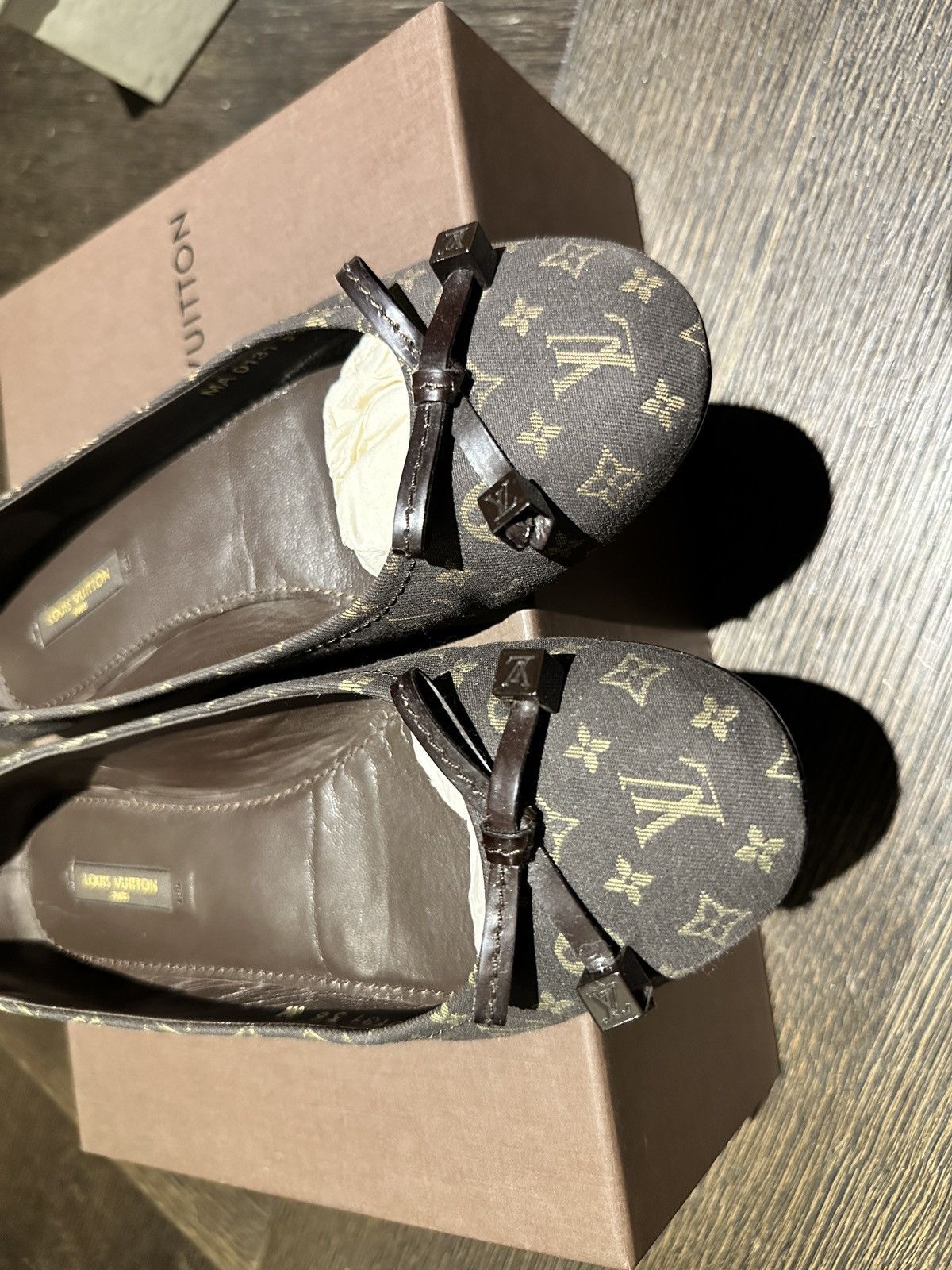 image of Louis Vuitton Ballet Flats Brown Monogram, Women's (Size 6)