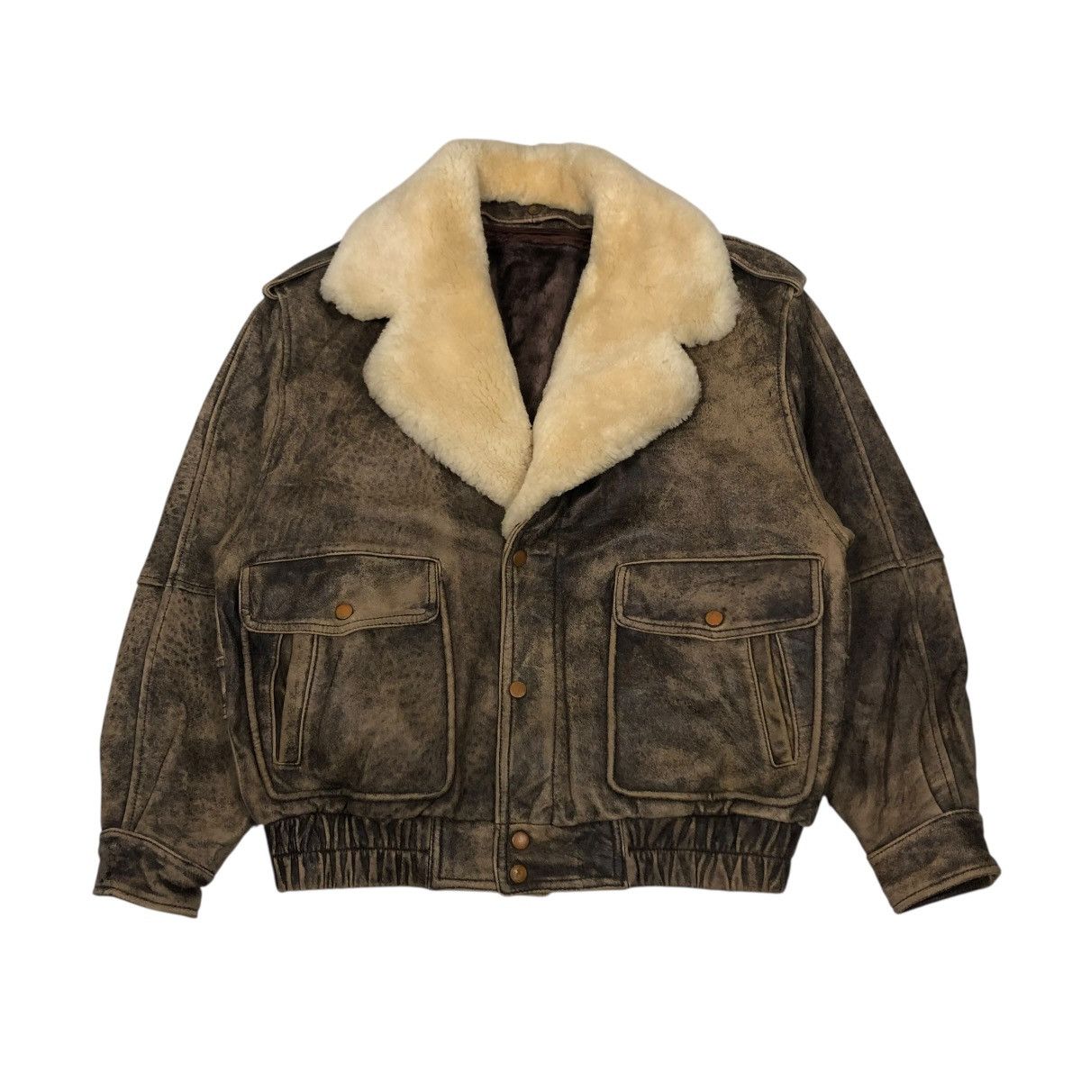 Genuine Leather 🔥VINTAGE BIKER LEATHER JACKET UNBRANDED ISSEY MIYAKE Size US M / EU 48-50 / 2 - 1 Thumbnail