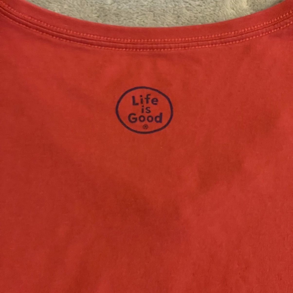 Life is Good Life Is Good Shirt Women XL Pink Crusher Tee USA Flag V-Neck Size XL / US 12-14 / IT 48-50 - 6 Thumbnail