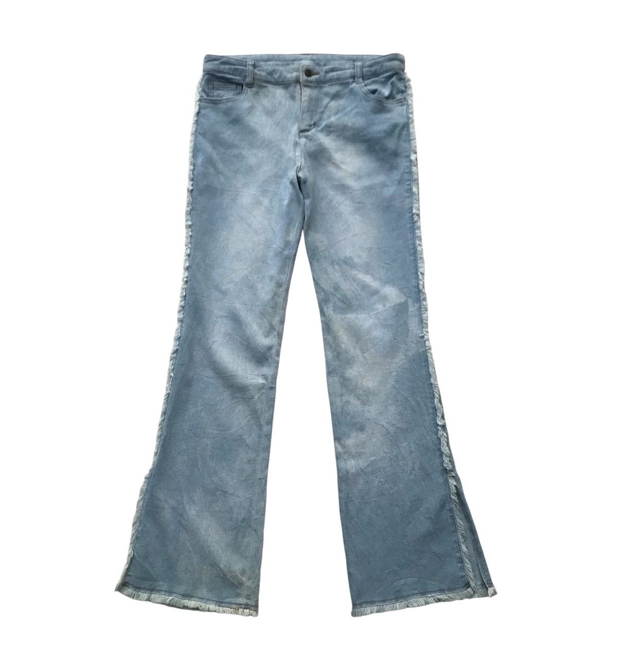 Jean Otto Collection Women Flared Bootcut Distressed Denim Size 31" - 1 Thumbnail