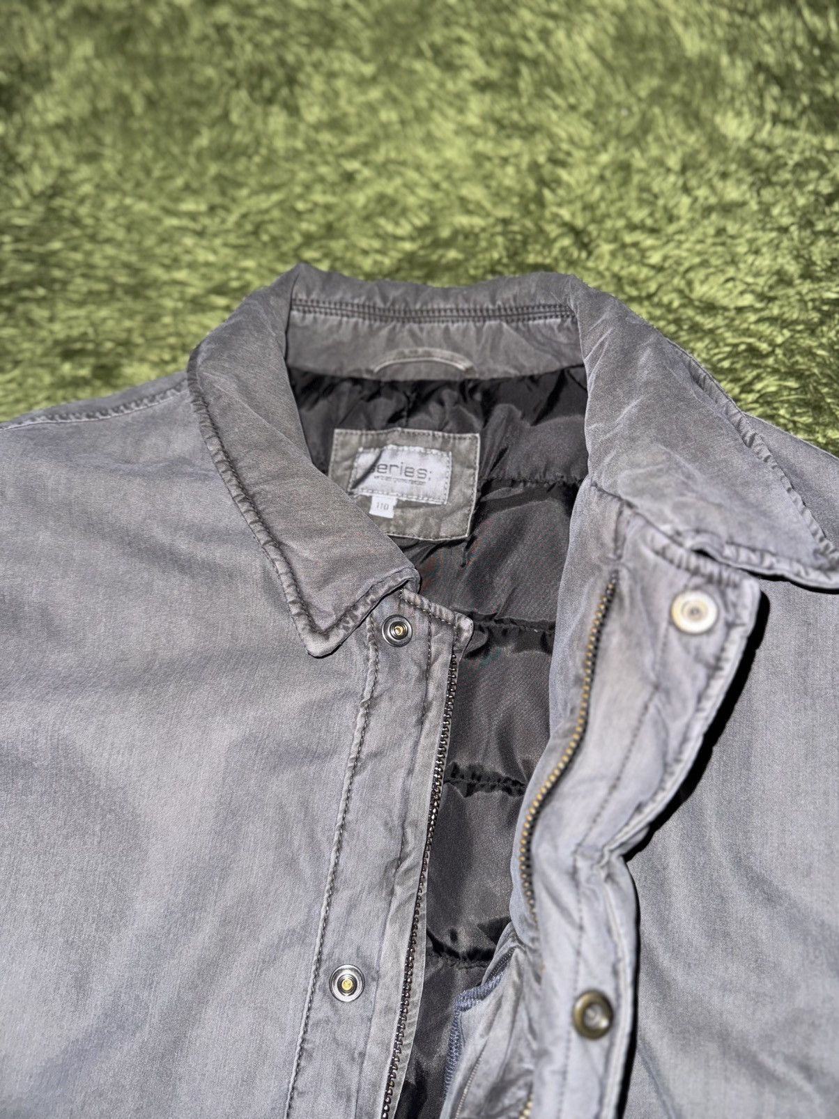 Japanese Brand [110] Series Washed Padded Snap Coat Jacket Grey Size US XL / EU 56 / 4 - 4 Thumbnail