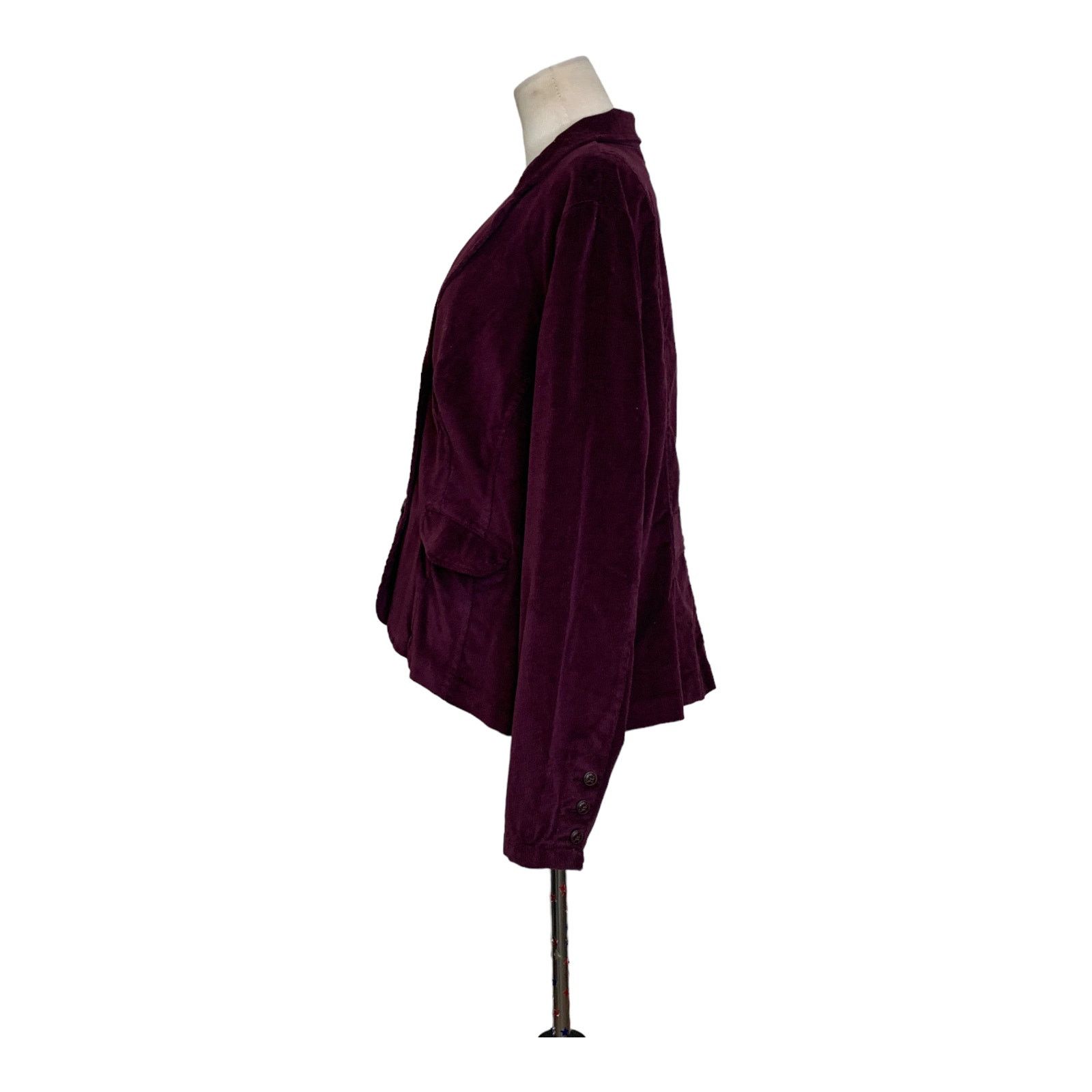St. Johns Bay St. John's Bay stretch purple corduroy casual blazer size XL Size XL / US 12-14 / IT 48-50 - 9 Thumbnail