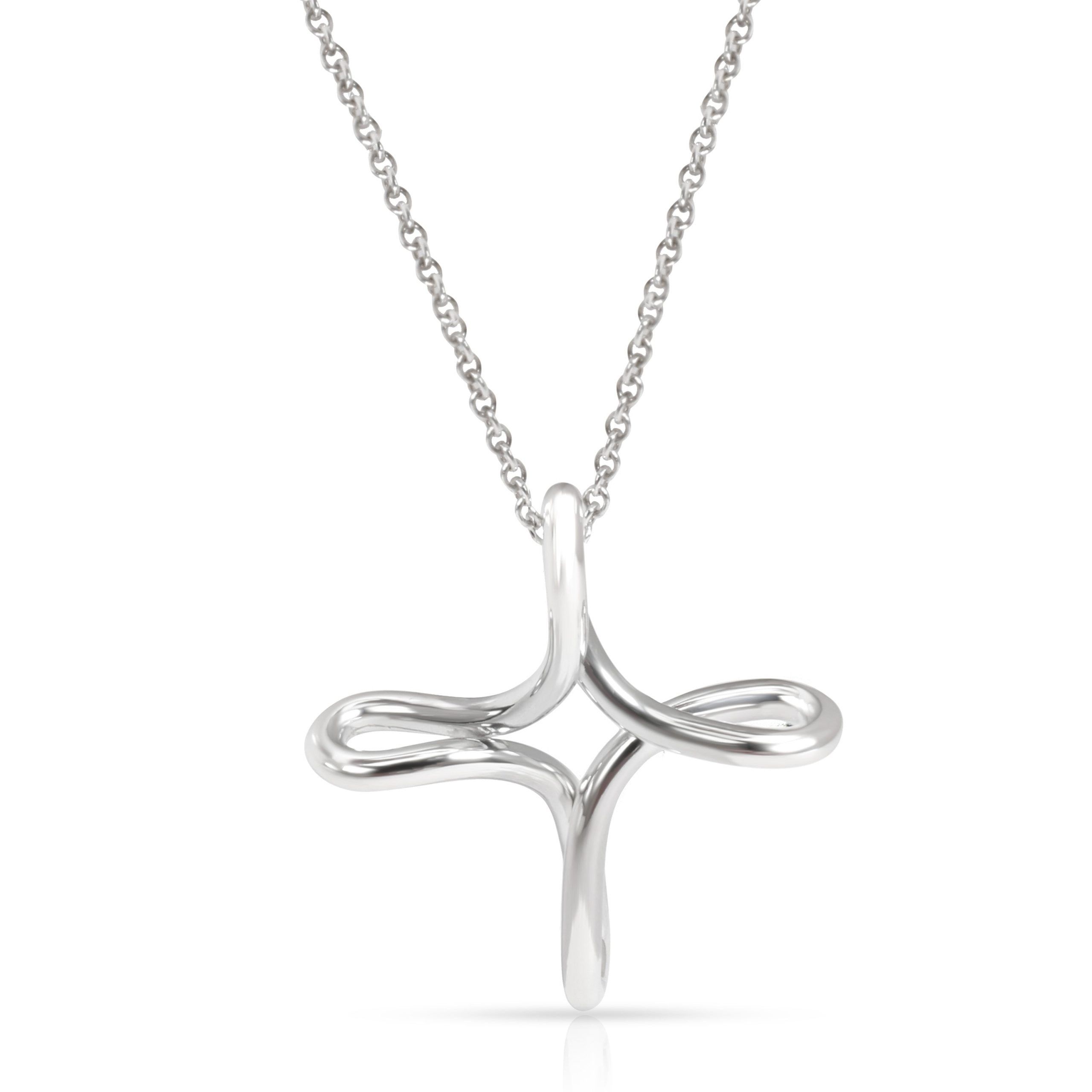 image of Tiffany Co Tiffany & Co. Elsa Peretti Infinity Cross Pendant In Sterling Silver, Women's