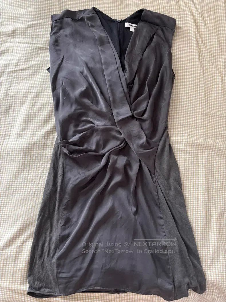 Helmut Lang Helmut Lang size 0 Grey silk crossover design pieced fabric Size M / US 6-8 / IT 42-44 - 1 Thumbnail