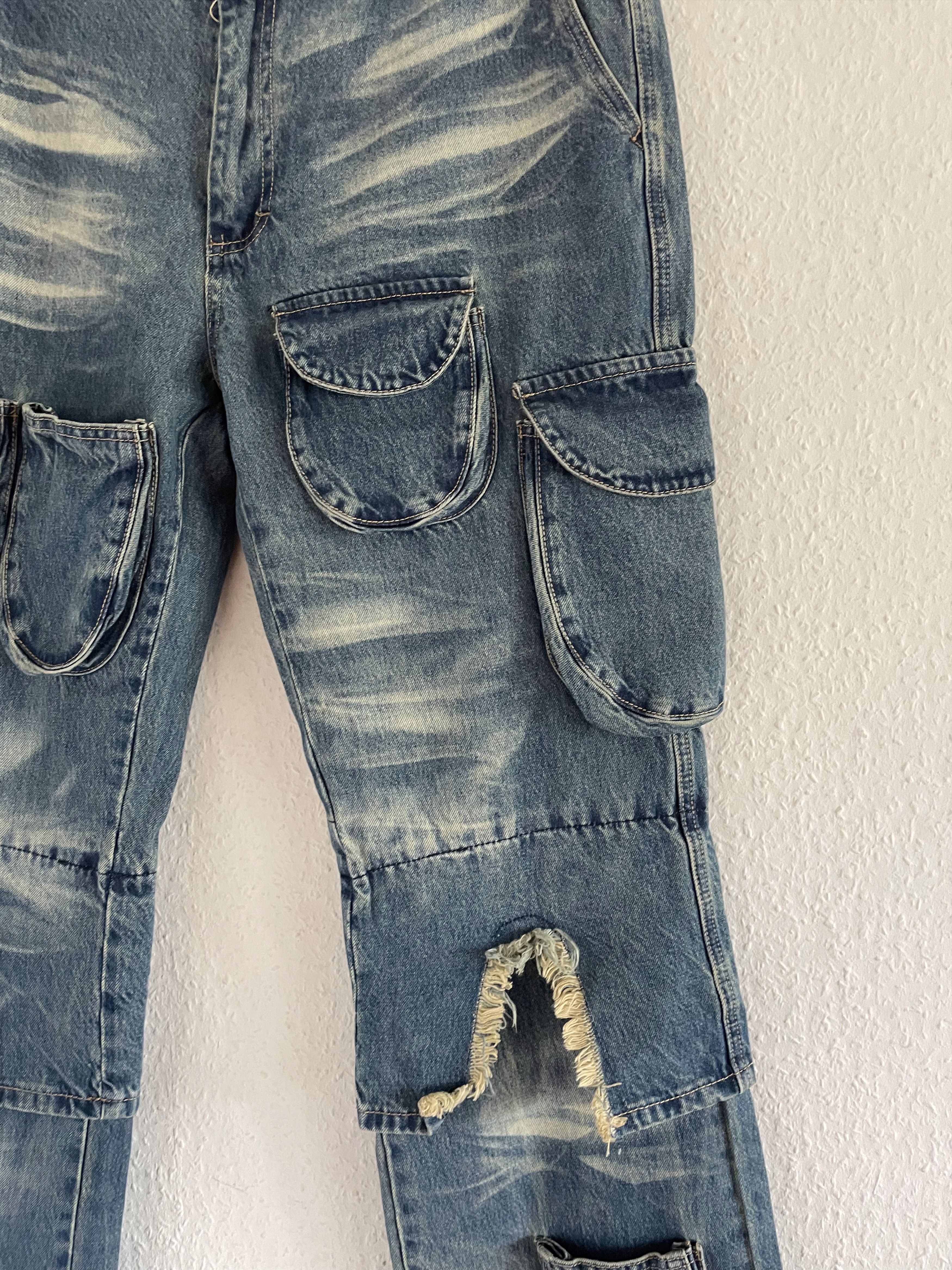Who Decides War Arch Knee Cargo Jeans Size US 36 / EU 52 - 3 Thumbnail