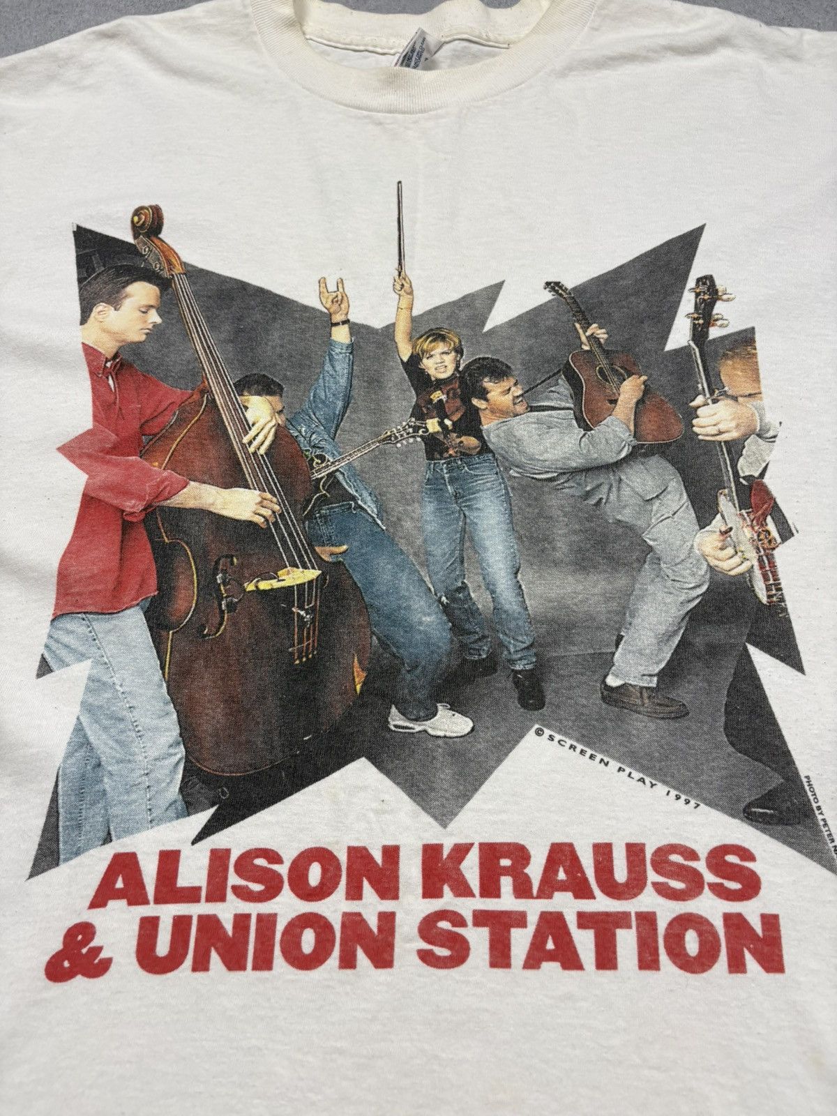 Band Tees Vintage 1997 Alison Krauss & Union Station Screen Play Tee Size US XL / EU 56 / 4 - 6 Thumbnail