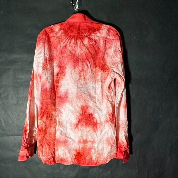 Reiss Reiss Shirt Pink Red Tie Dye Button up Size Large Long Sleev Size US L / EU 52-54 / 3 - 5 Thumbnail